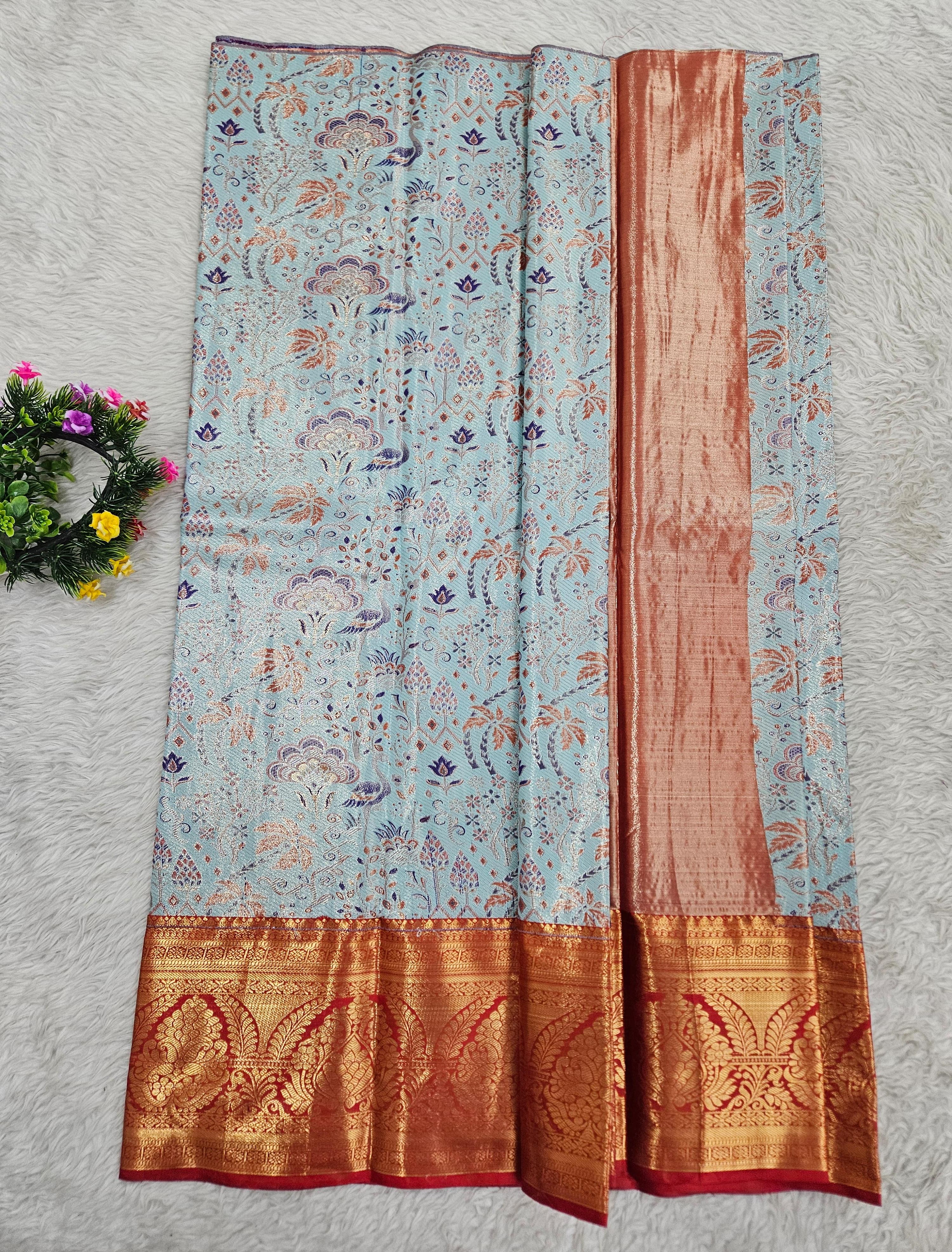 (5–10 Year) Lehenga – Unstitched (Blouse + Material)