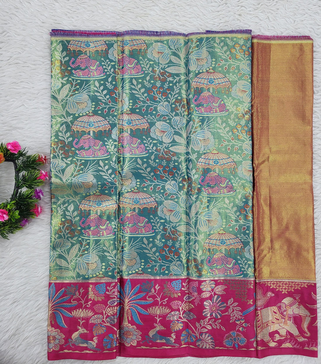 (0–1 Year) Lehenga – Unstitched (Blouse + Material)