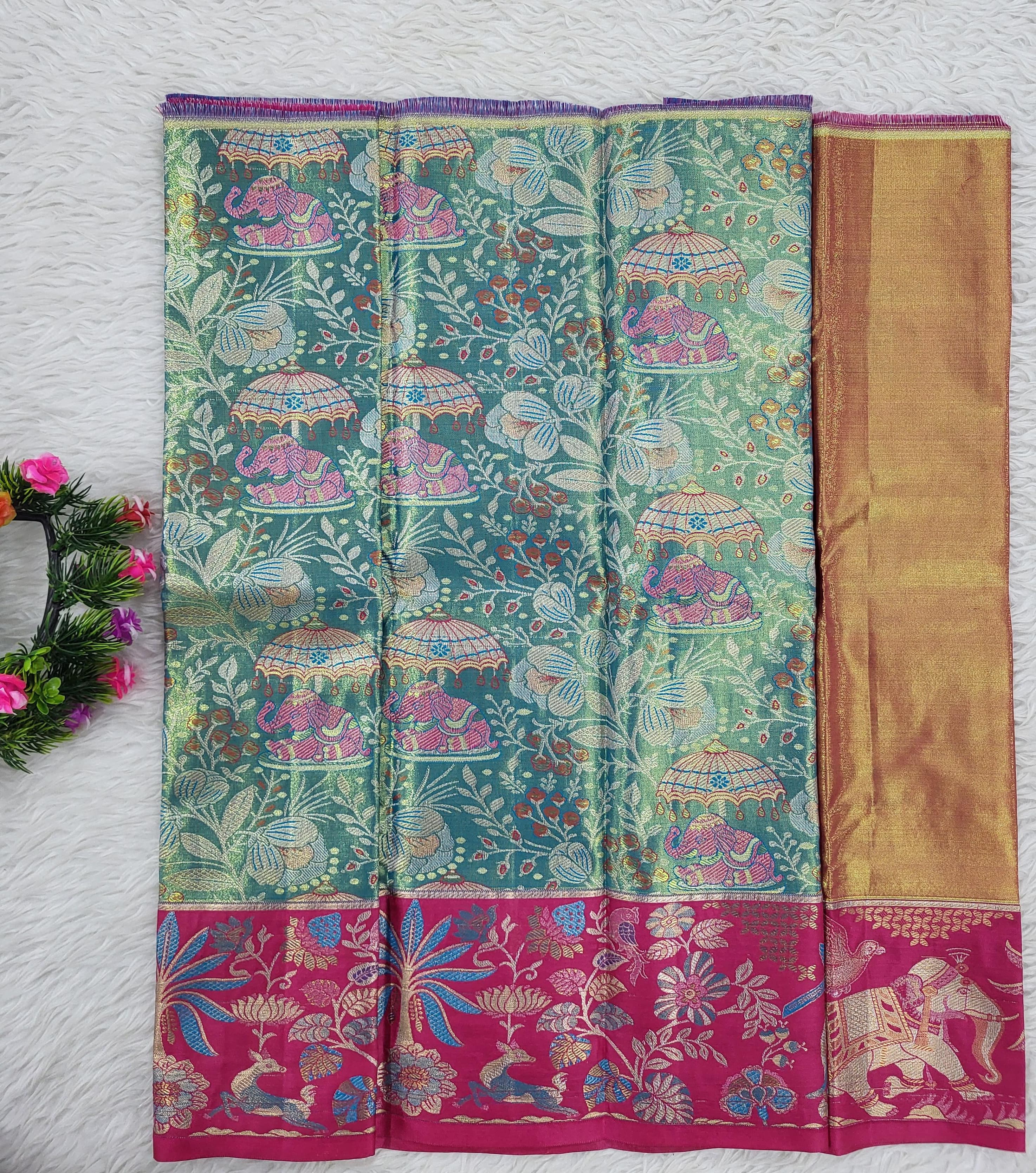 (0–1 Year) Lehenga – Unstitched (Blouse + Material)