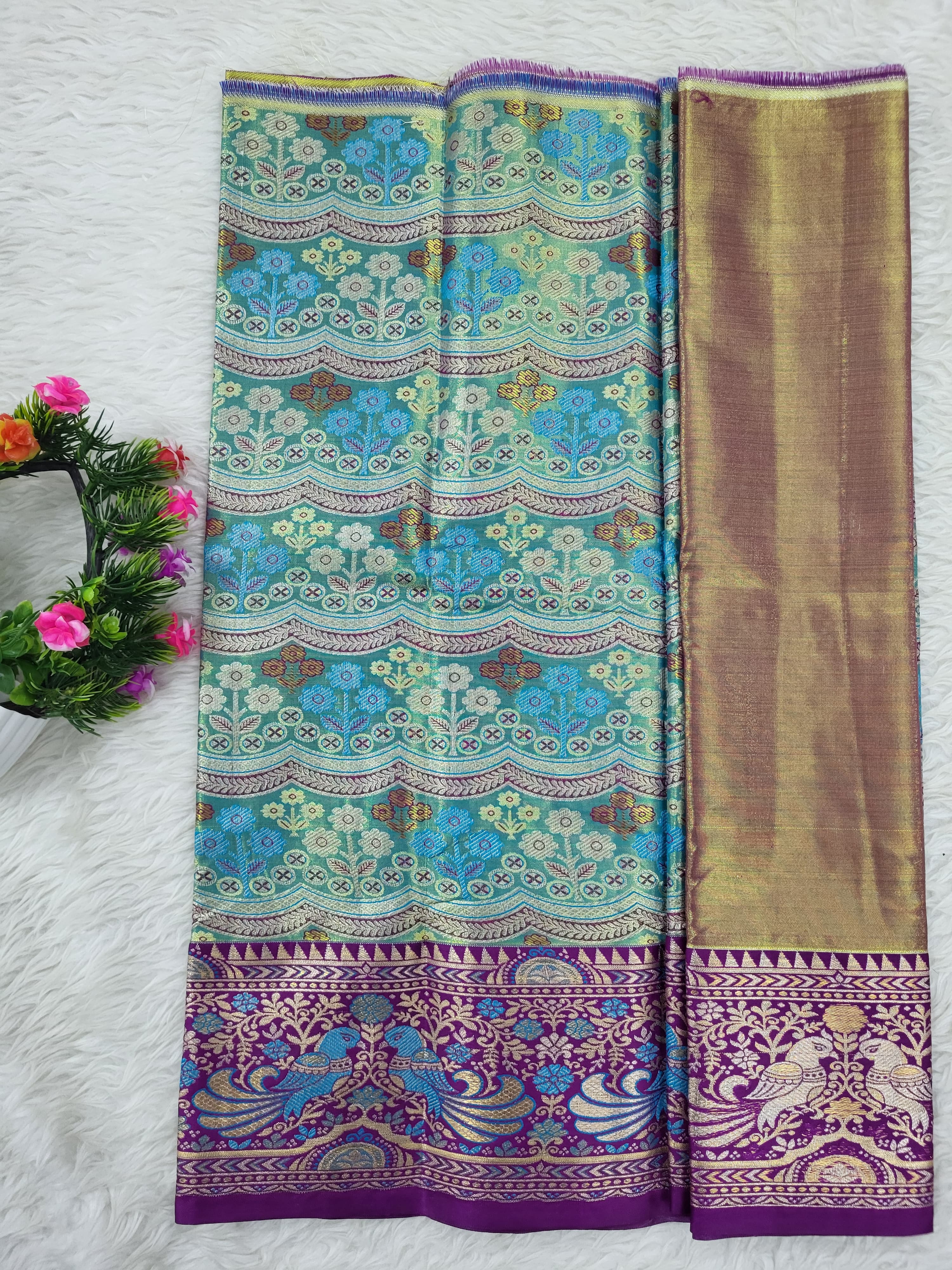 (0–1 Year) Lehenga – Unstitched (Blouse + Material)