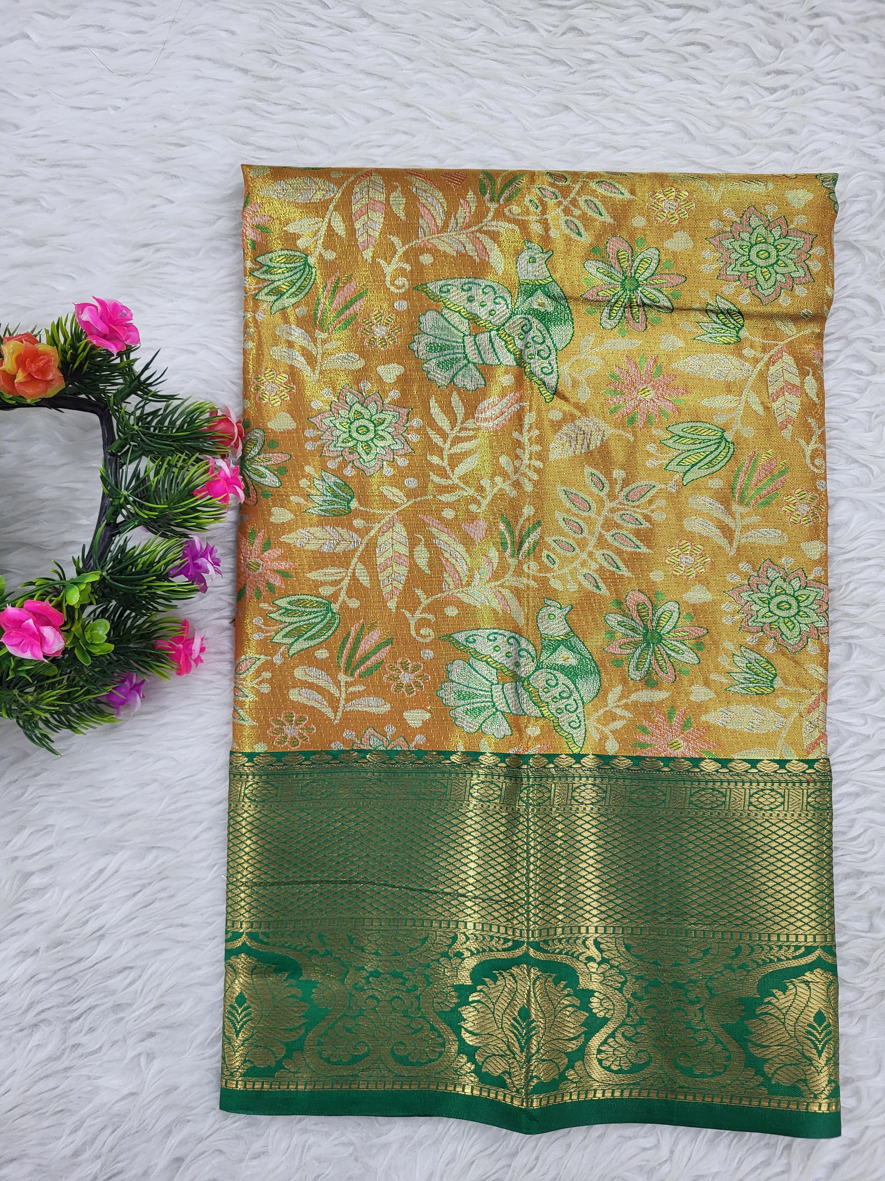 (0–1 Year) Lehenga – Unstitched (Blouse + Material)