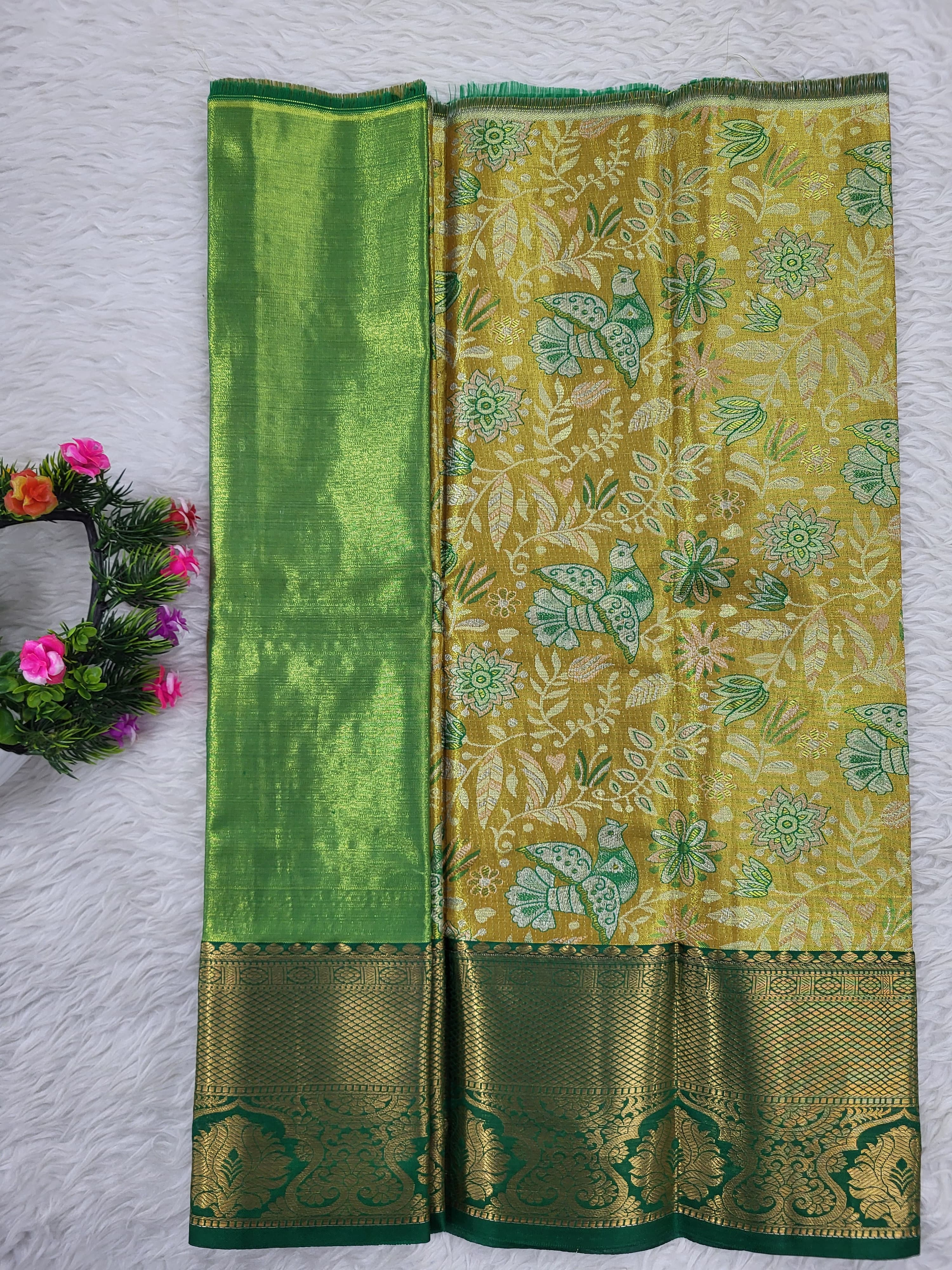 (0–1 Year) Lehenga – Unstitched (Blouse + Material)
