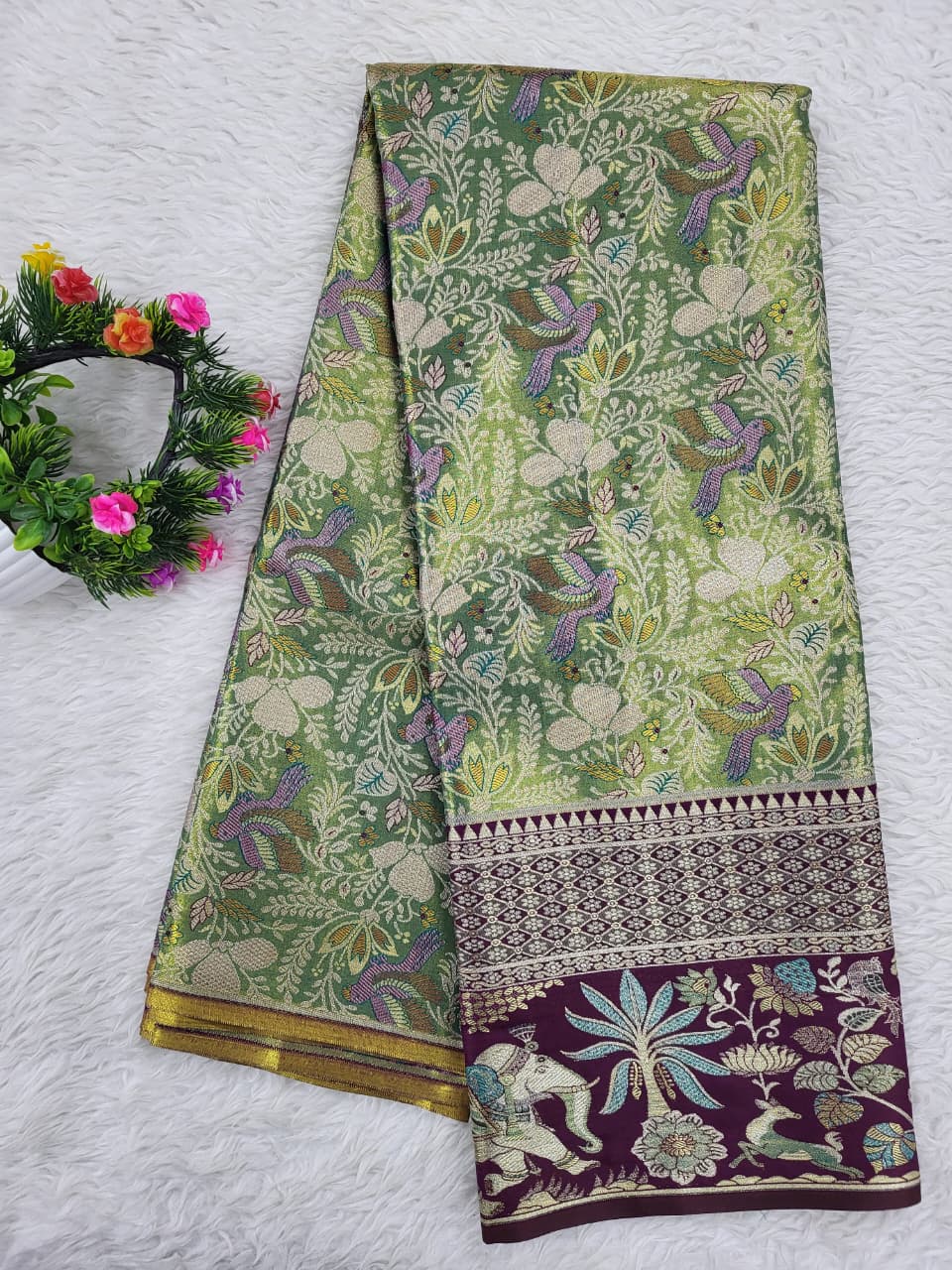(10+ Year) Lehenga – Unstitched (Blouse + Material)