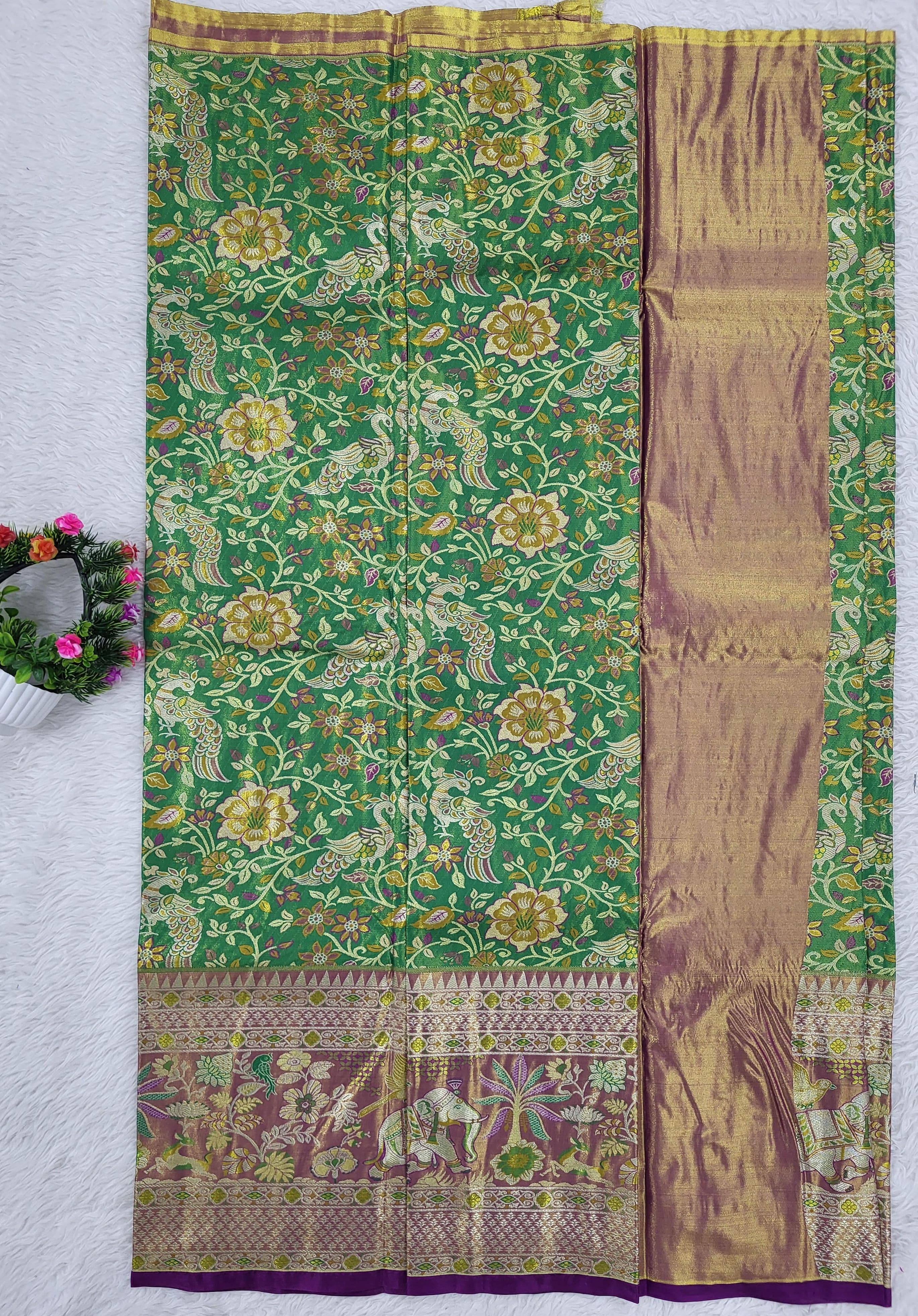(10+ Year) Lehenga – Unstitched (Blouse + Material)