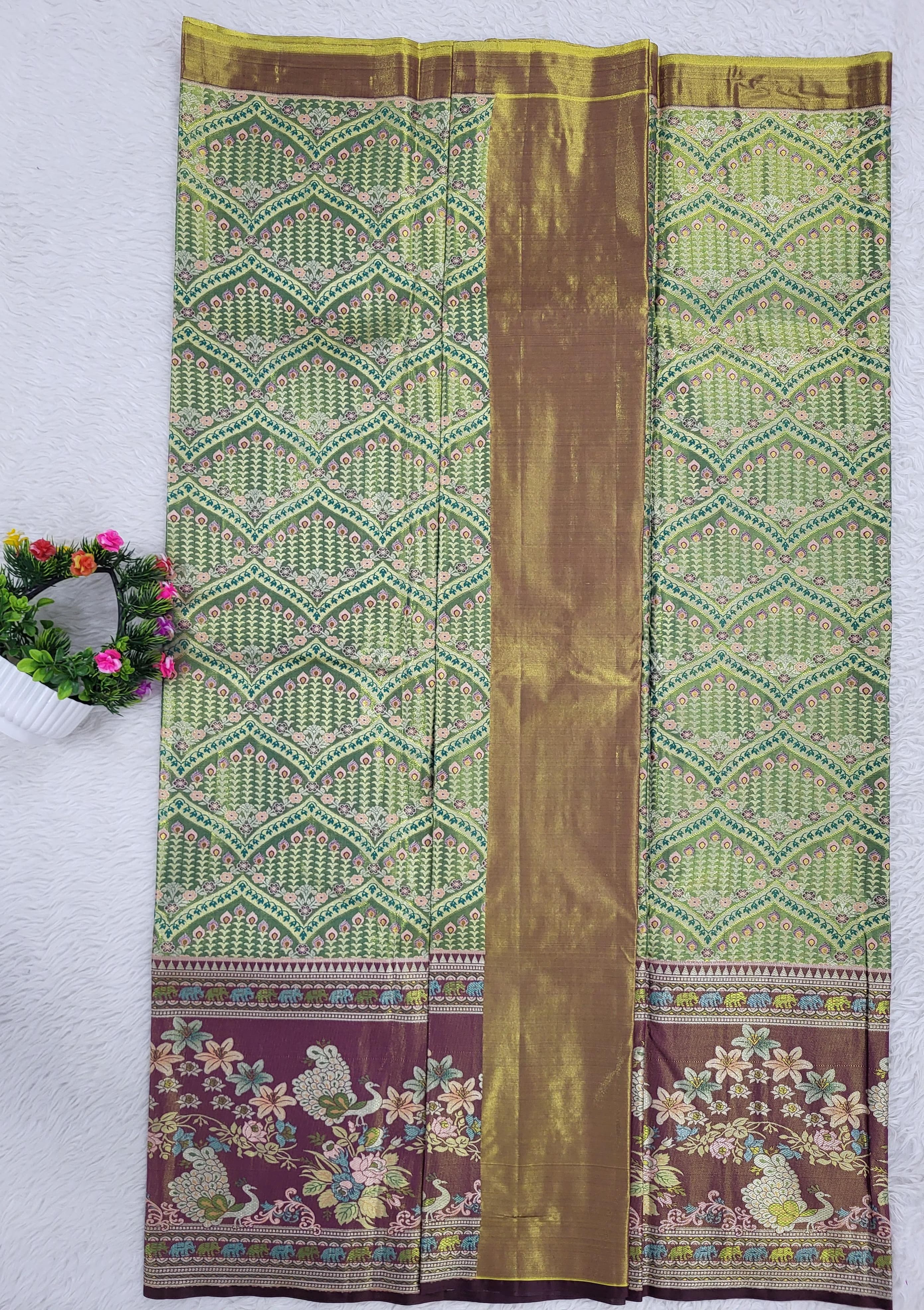 (10+ Year) Lehenga – Unstitched (Blouse + Material)