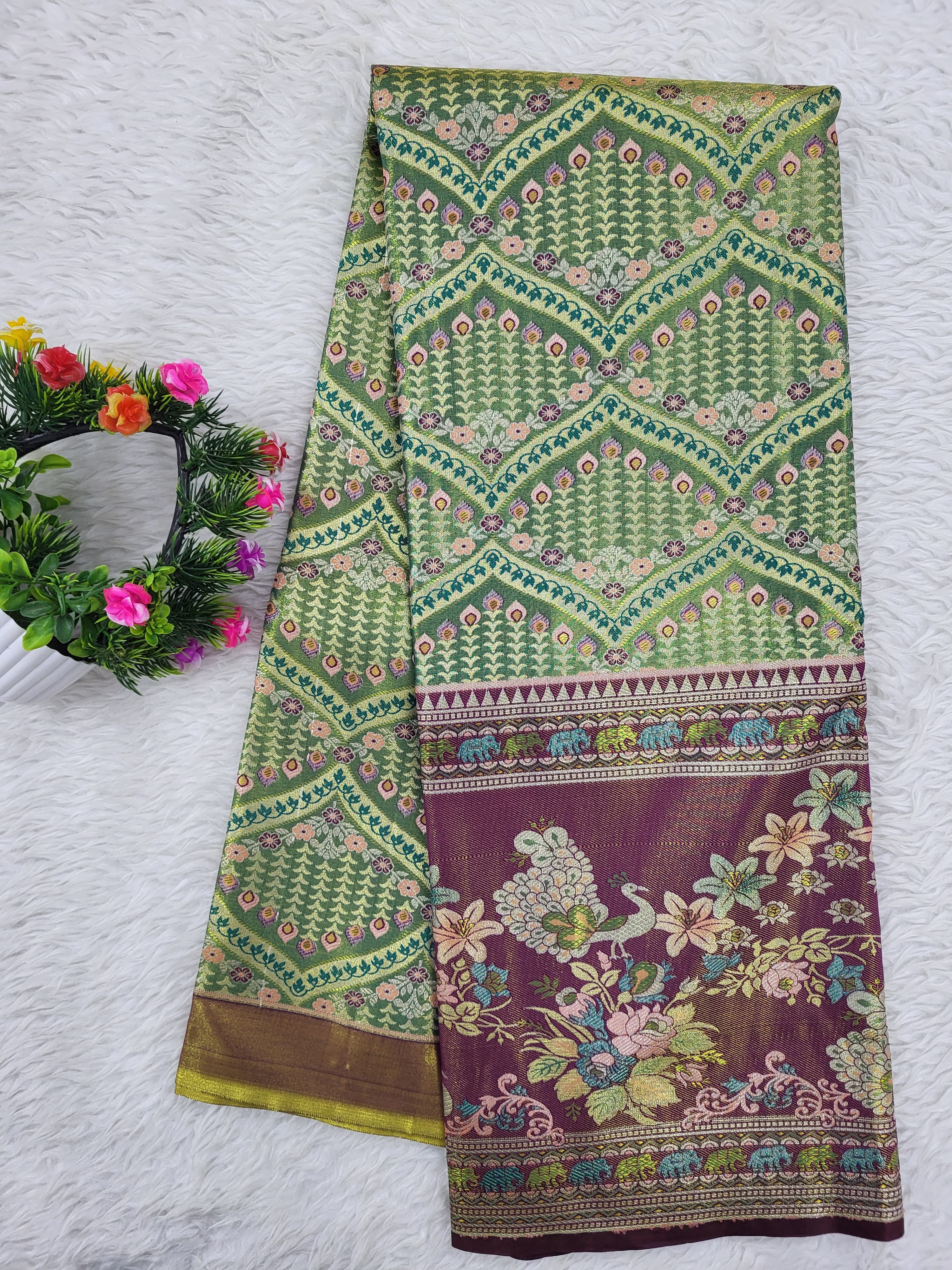 (10+ Year) Lehenga – Unstitched (Blouse + Material)