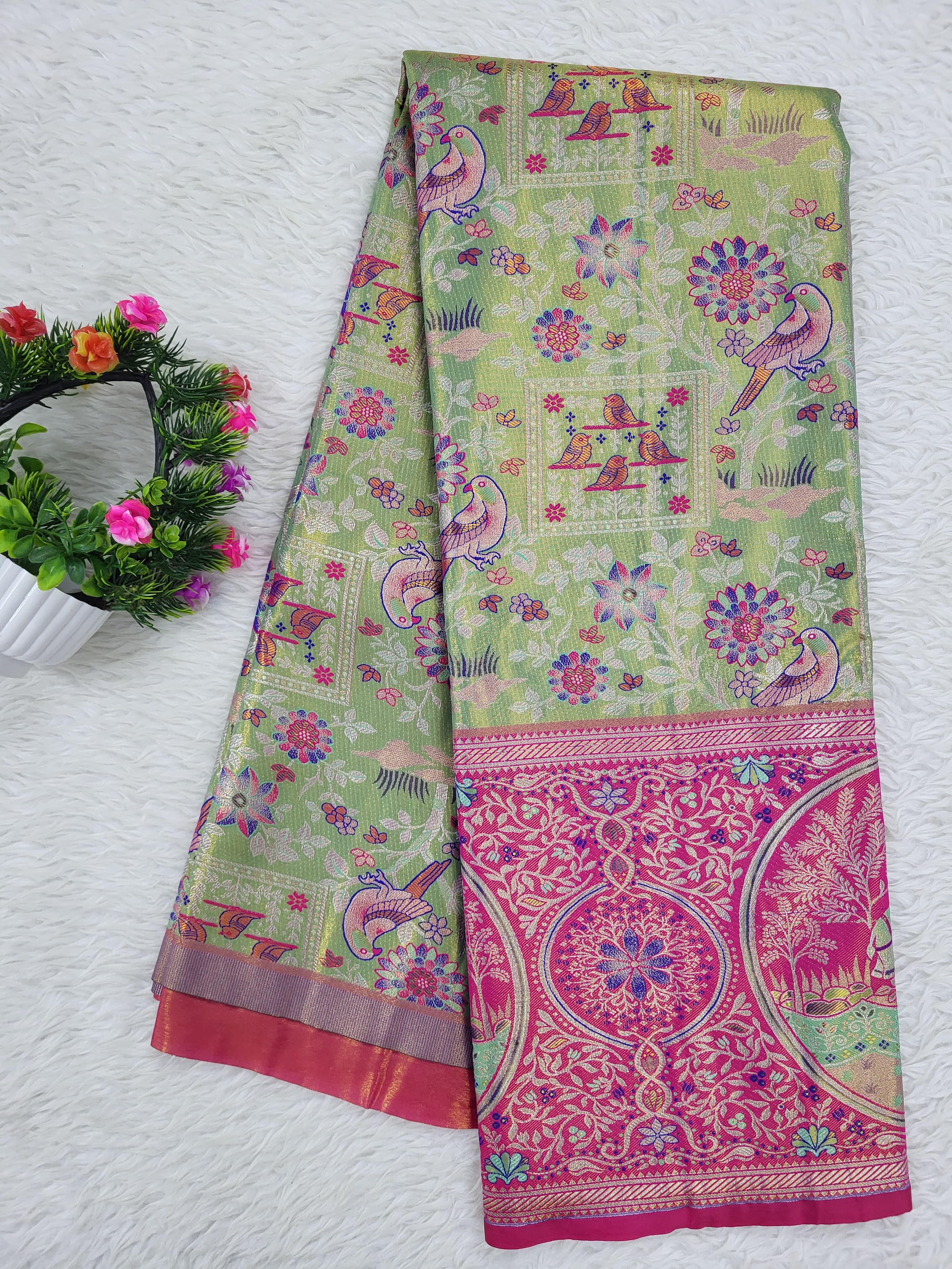 (10+ Year) Lehenga – Unstitched (Blouse + Material)