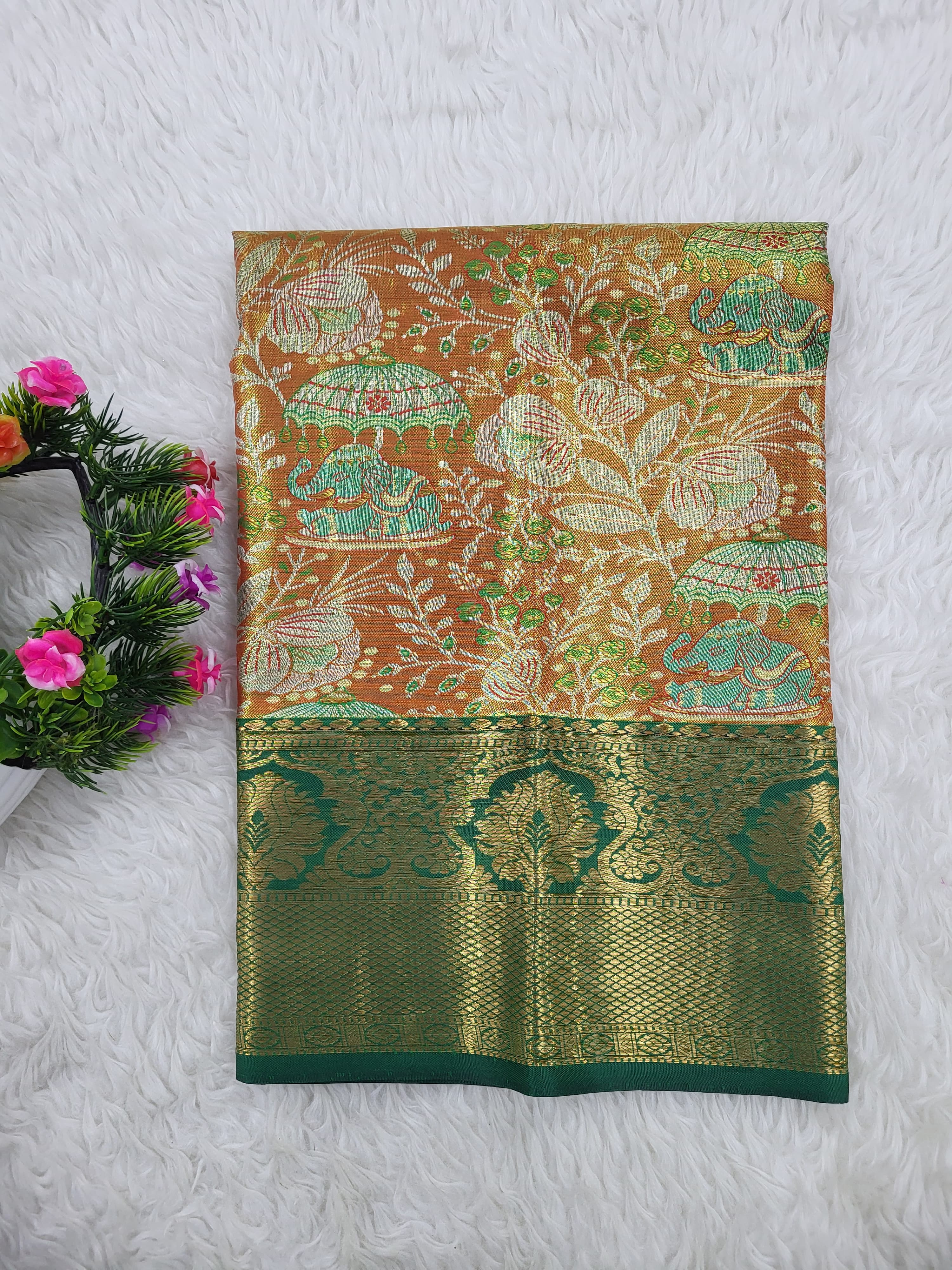(0–1 Year) Lehenga – Unstitched (Blouse + Material)