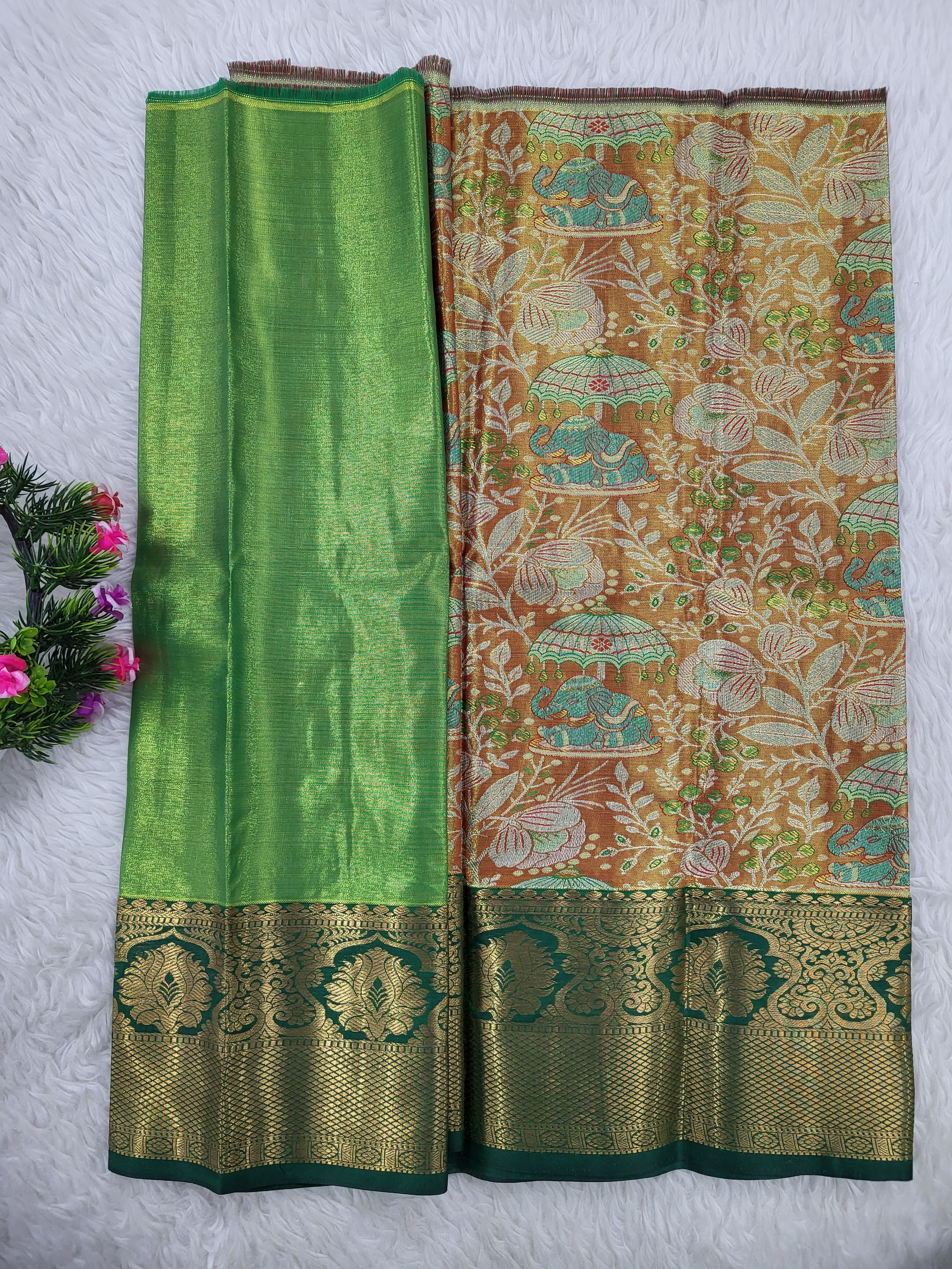 (0–1 Year) Lehenga – Unstitched (Blouse + Material)