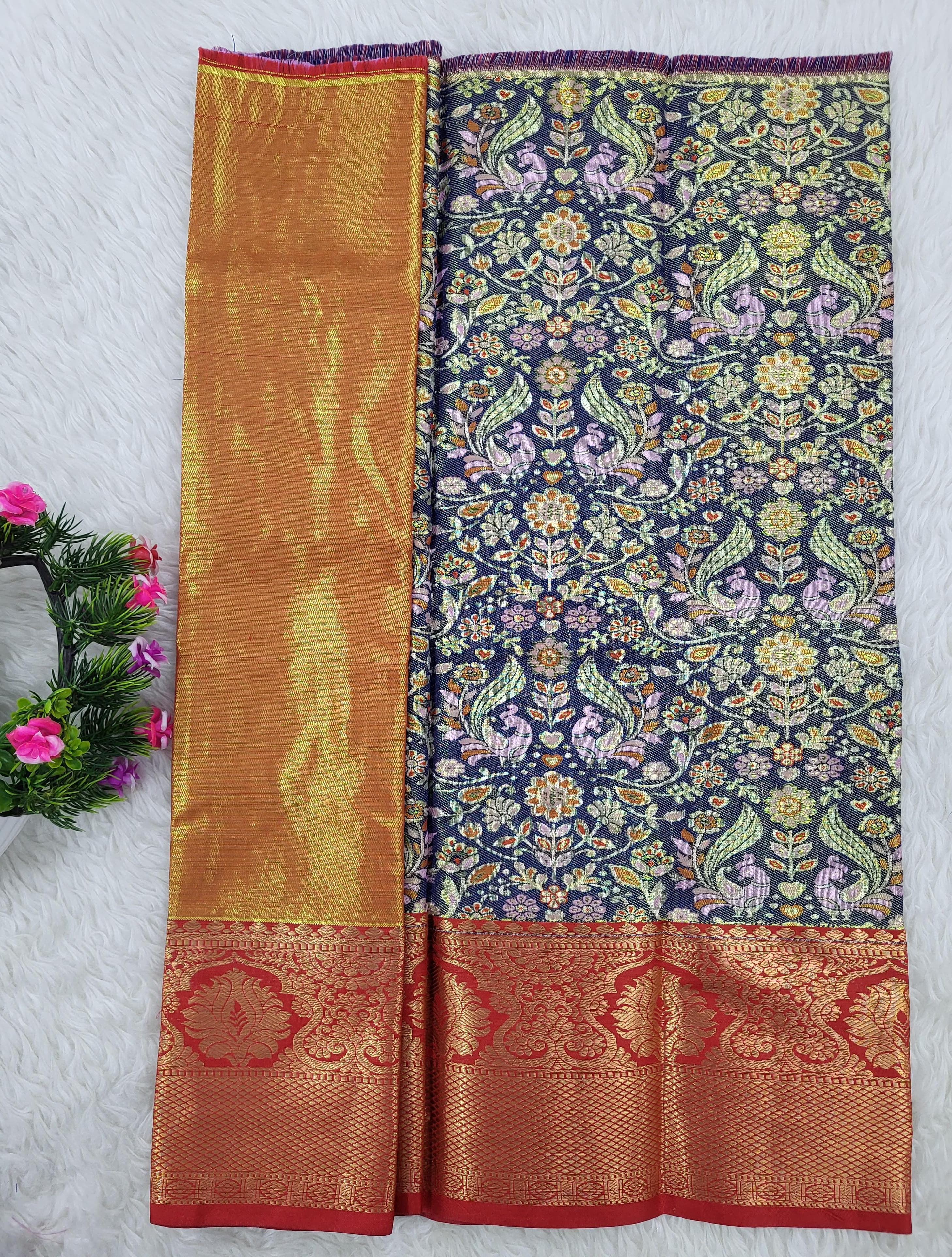 (0–1 Year) Lehenga – Unstitched (Blouse + Material)