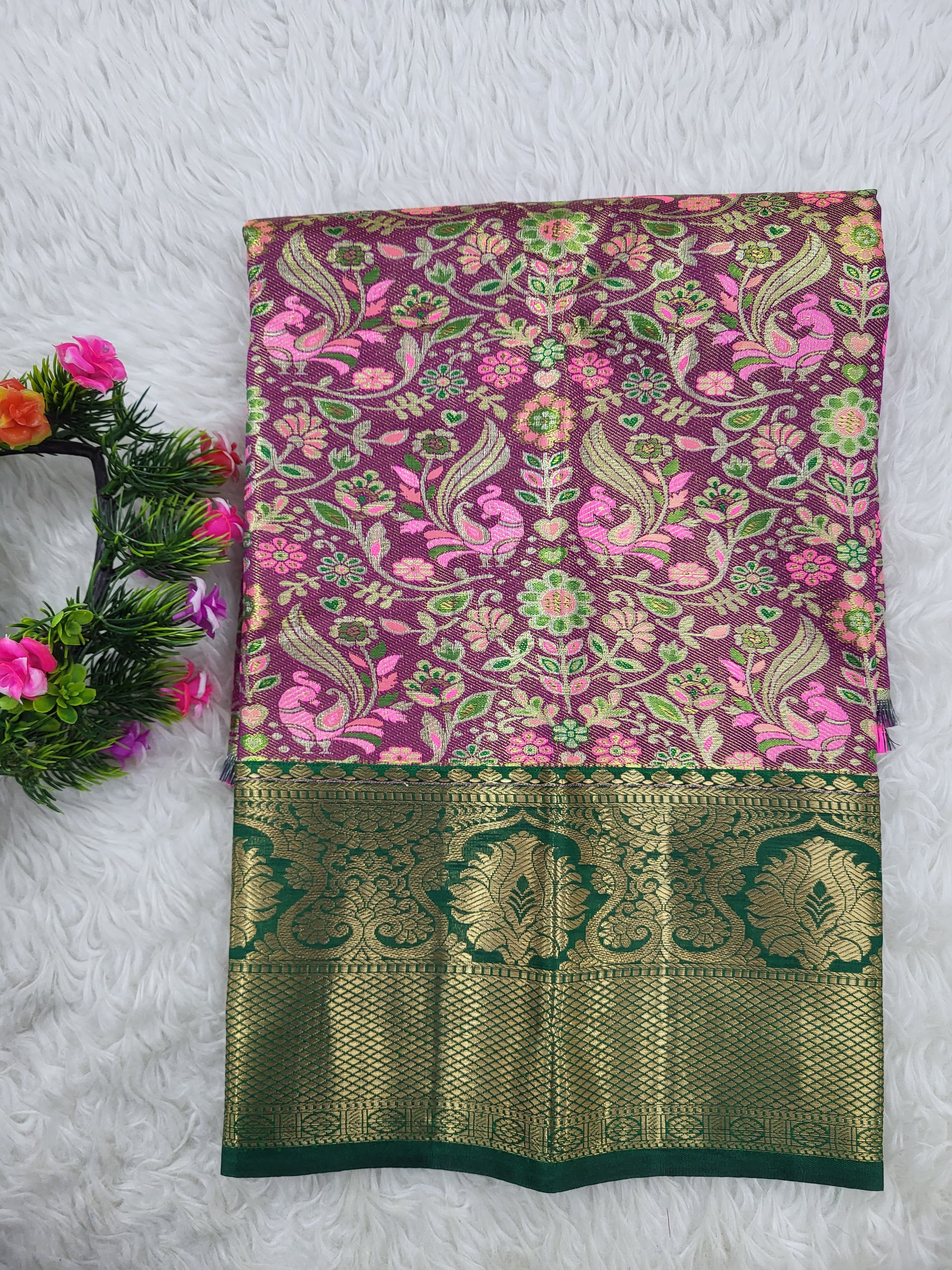 (0–1 Year) Lehenga – Unstitched (Blouse + Material)