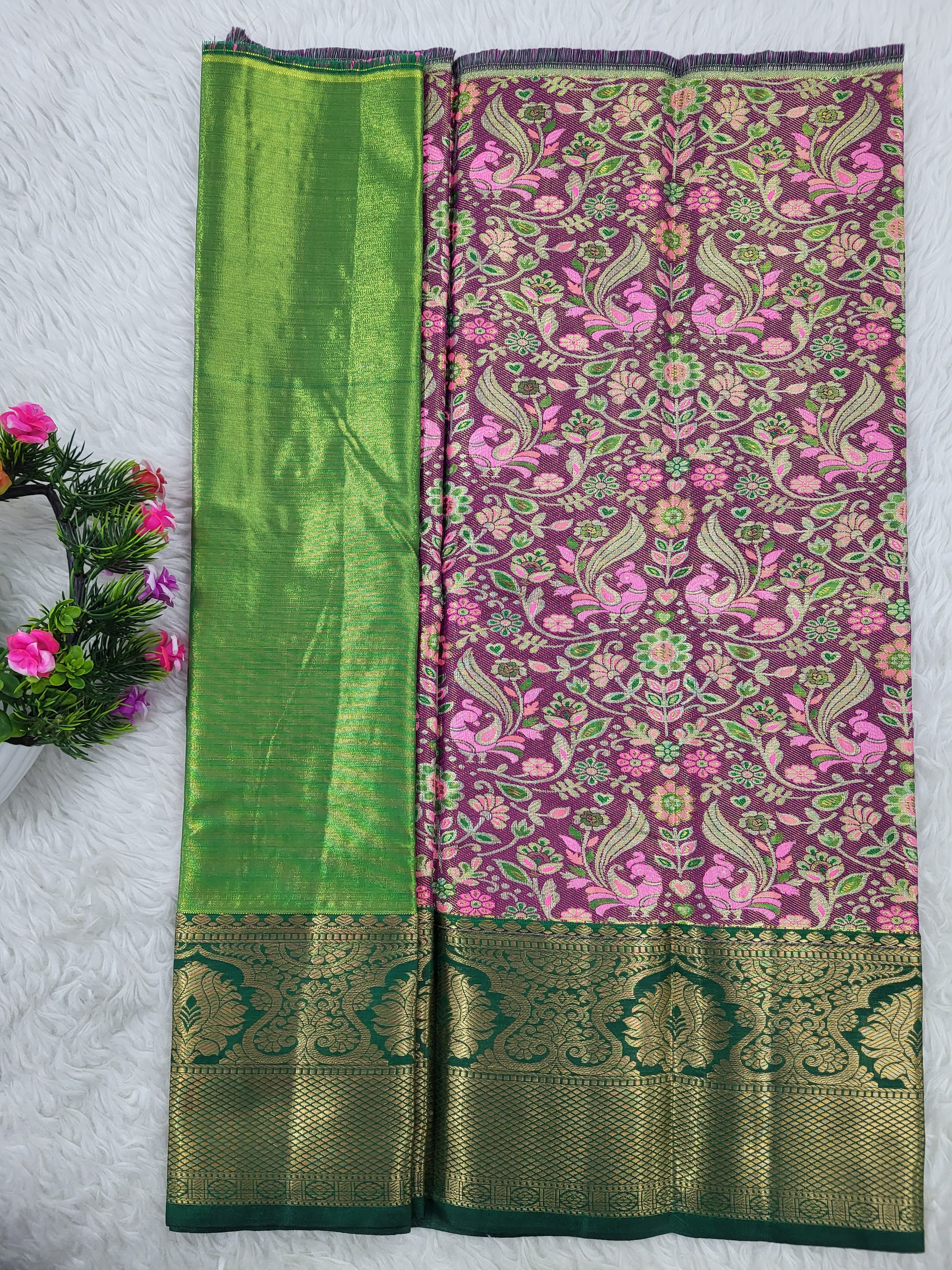 (0–1 Year) Lehenga – Unstitched (Blouse + Material)