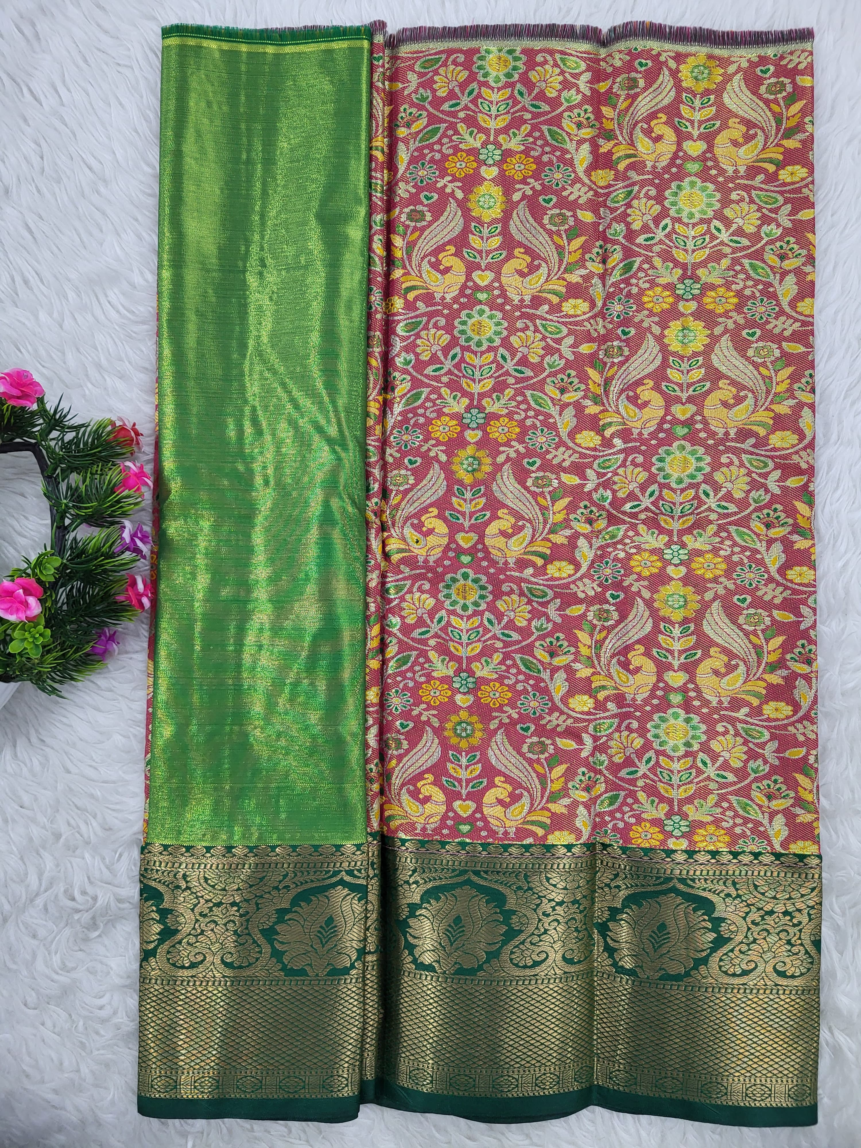 (0–1 Year) Lehenga – Unstitched (Blouse + Material)