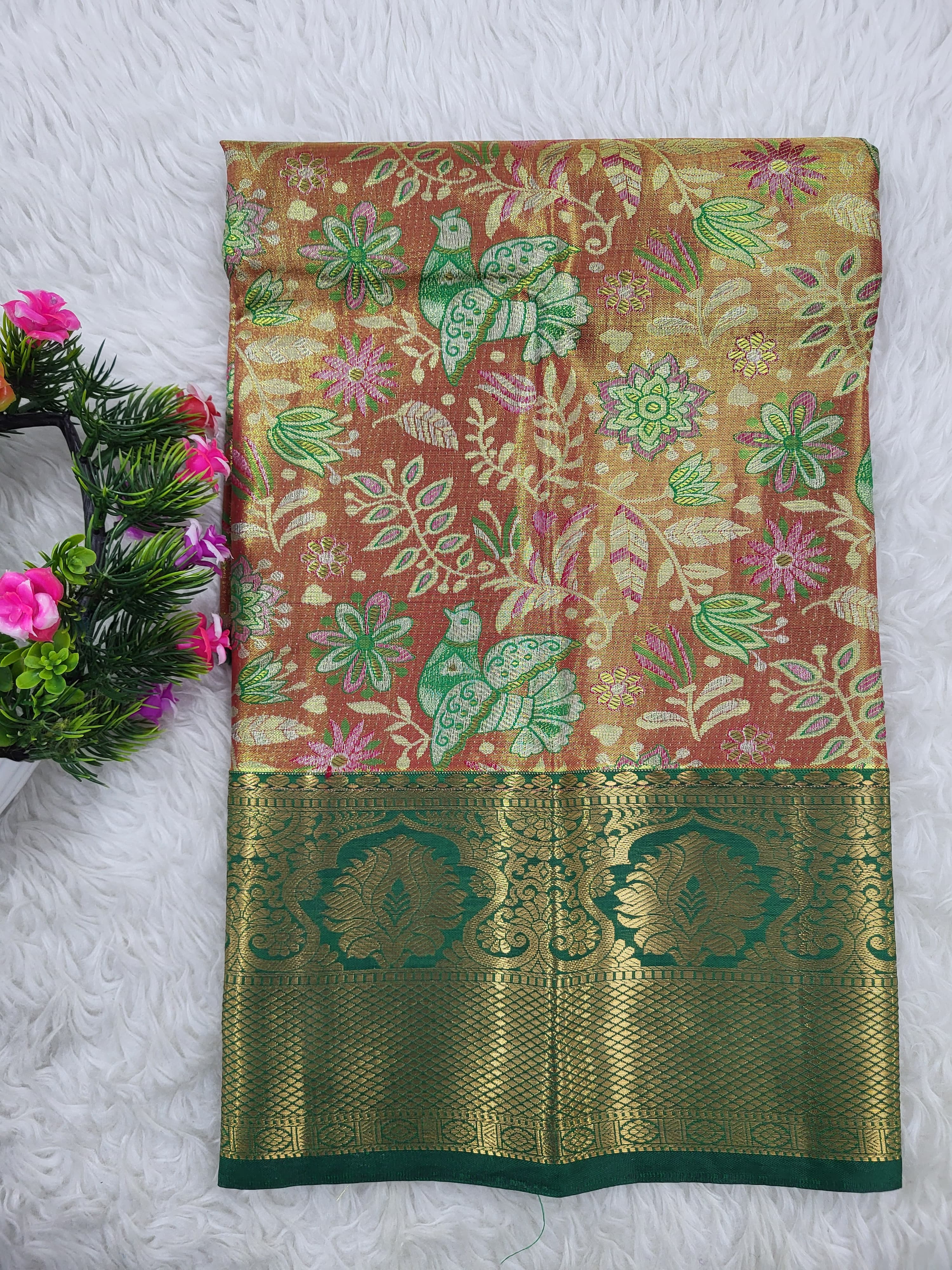 (0–1 Year) Lehenga – Unstitched (Blouse + Material)
