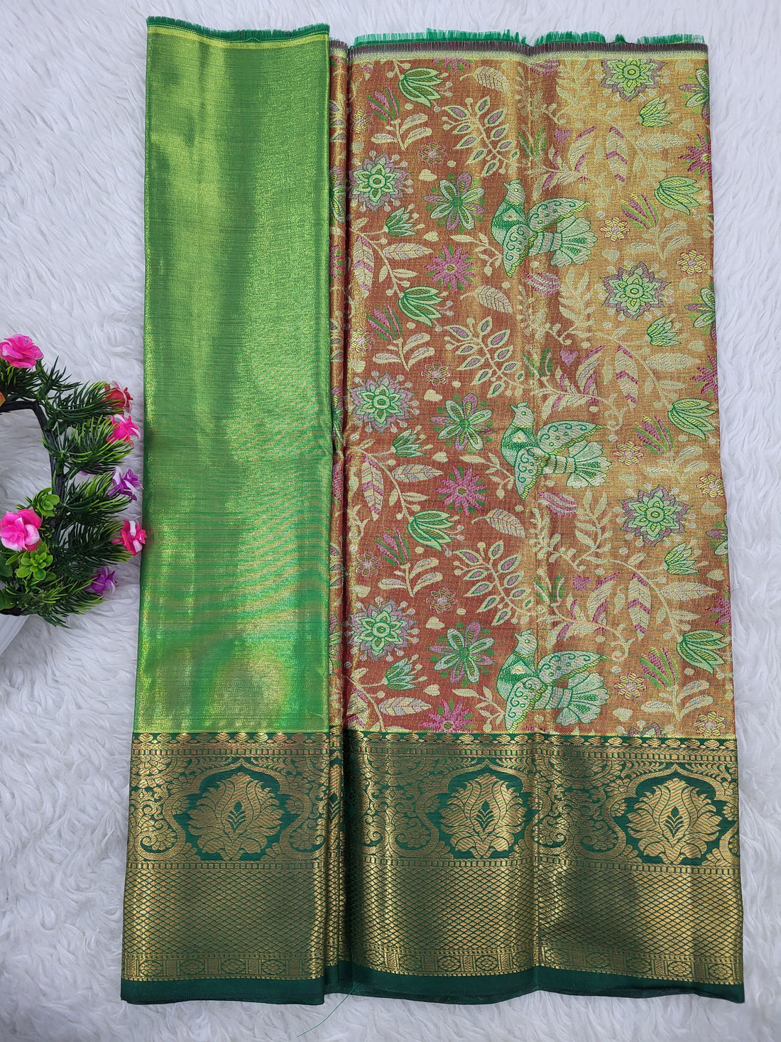(0–1 Year) Lehenga – Unstitched (Blouse + Material)