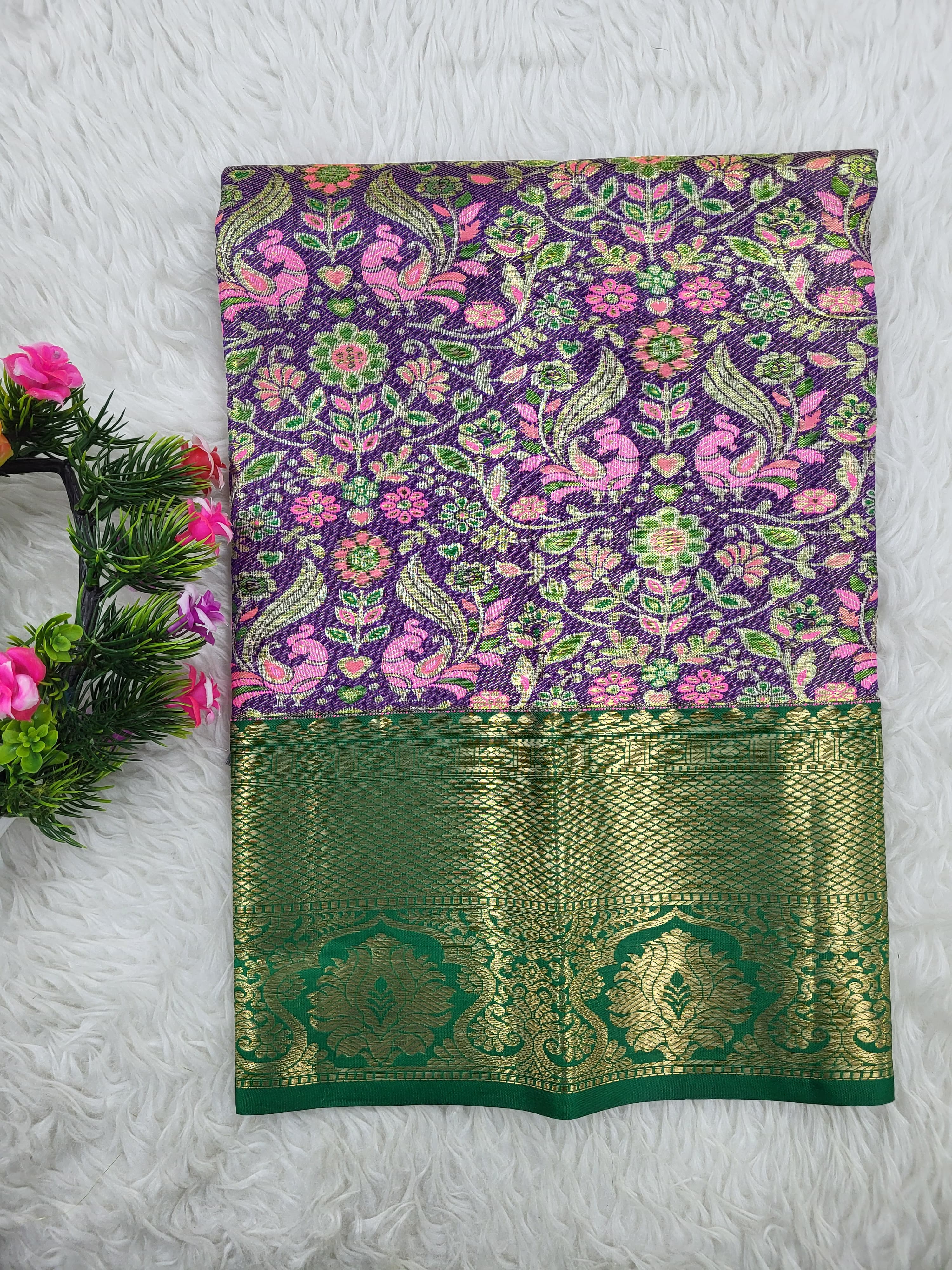 (0–1 Year) Lehenga – Unstitched (Blouse + Material)