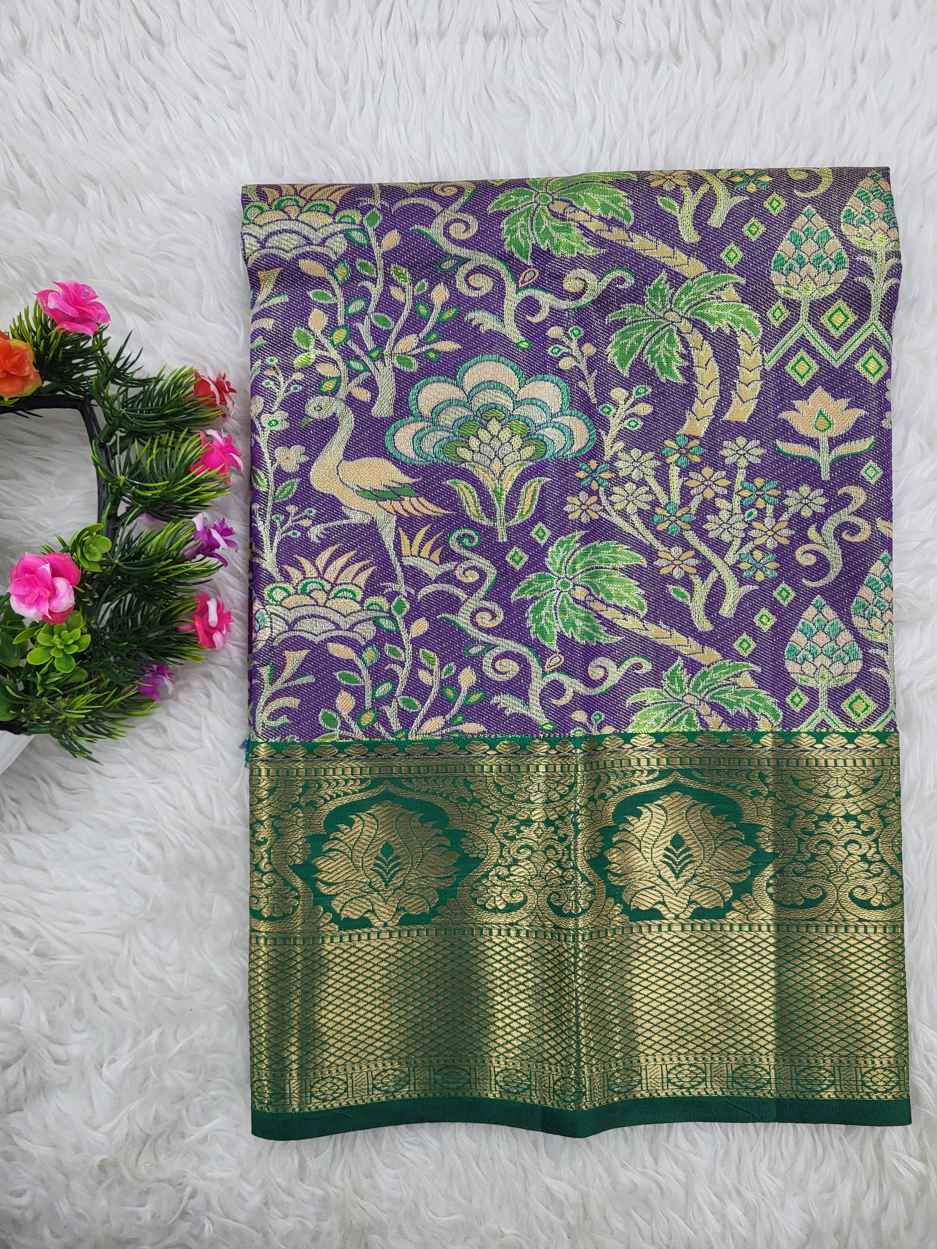 (0–1 Year) Lehenga – Unstitched (Blouse + Material)