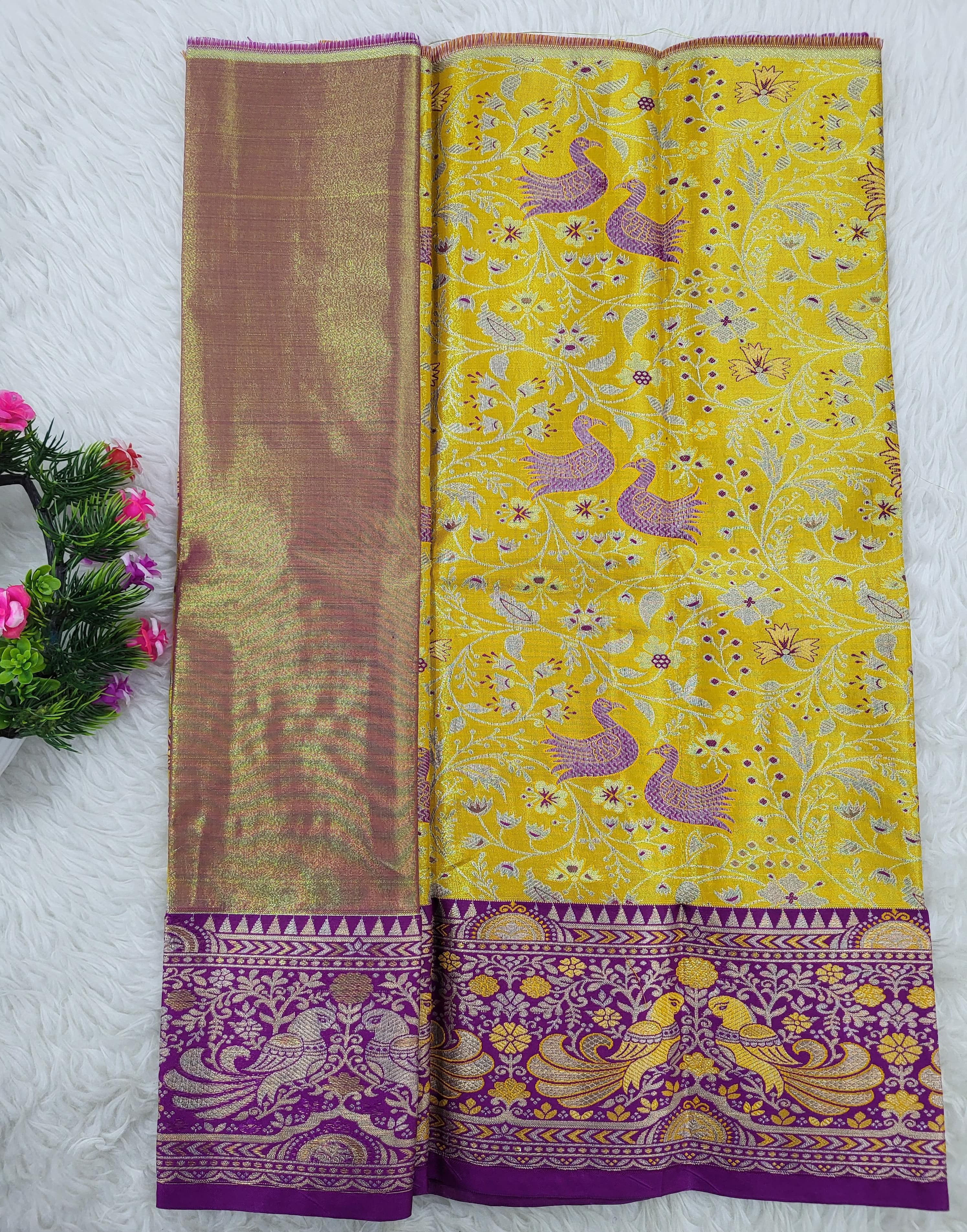 (0–1 Year) Lehenga – Unstitched (Blouse + Material)