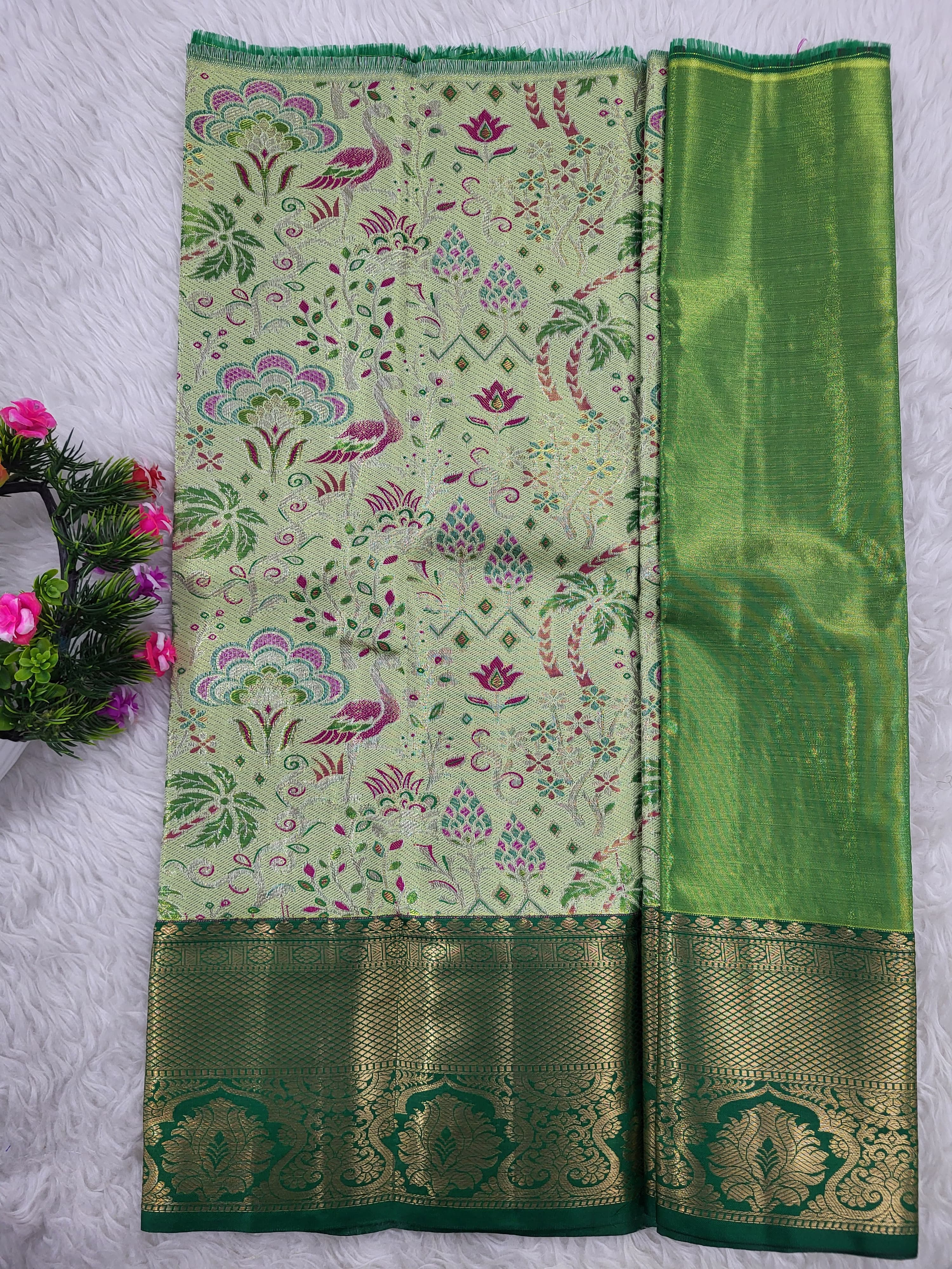 (0–1 Year) Lehenga – Unstitched (Blouse + Material)