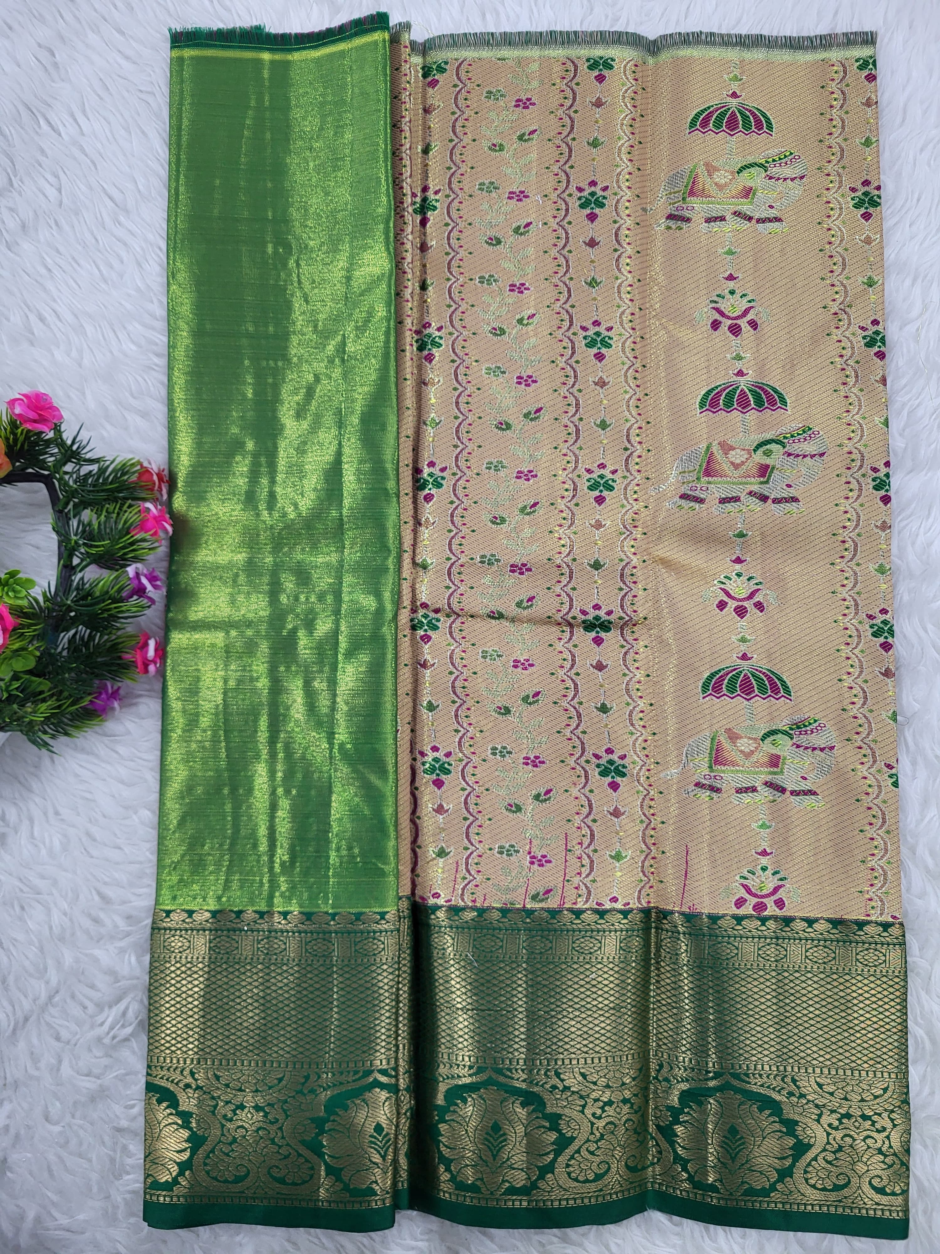(0–1 Year) Lehenga – Unstitched (Blouse + Material)