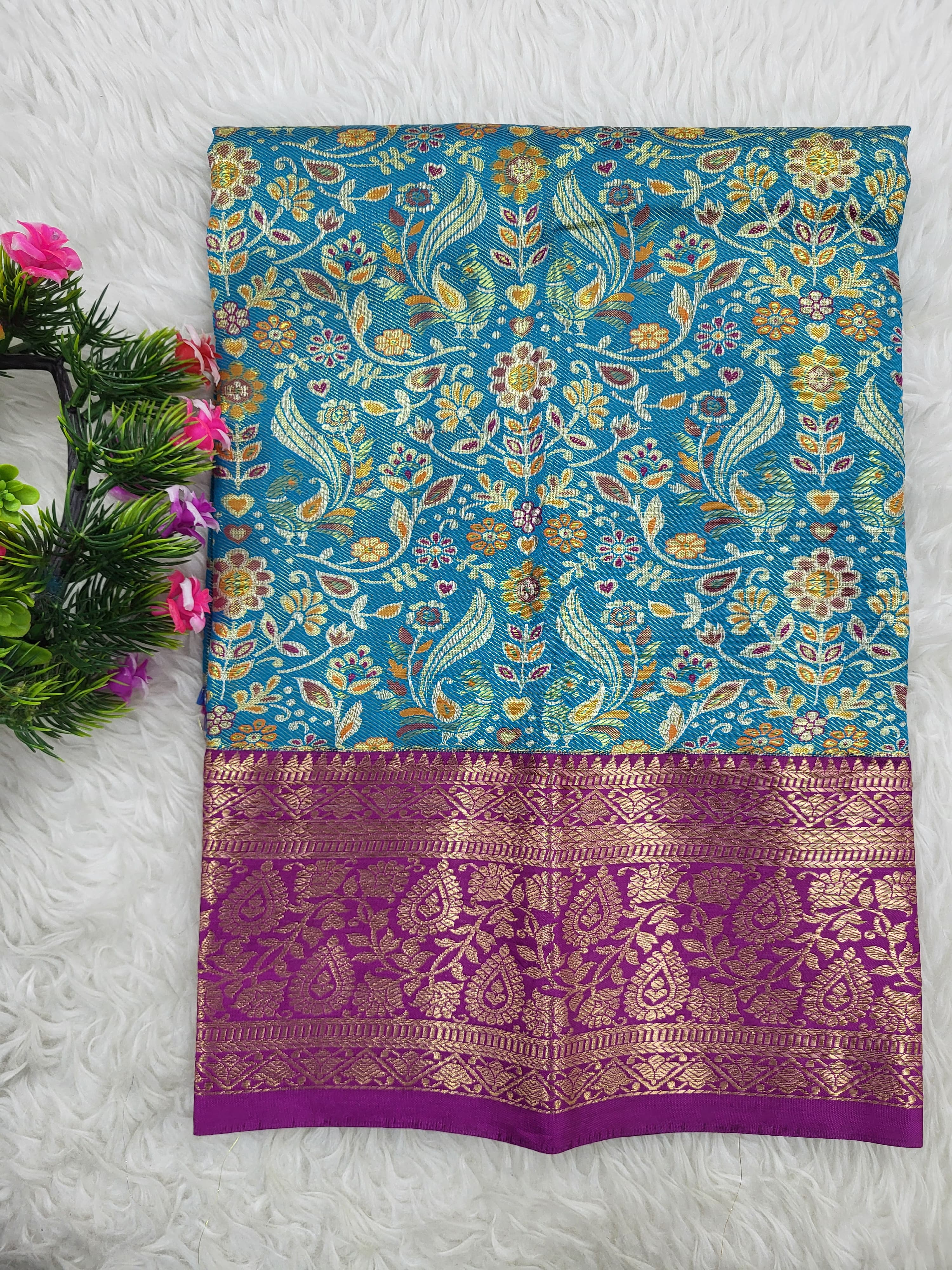 (0–1 Year) Lehenga – Unstitched (Blouse + Material)