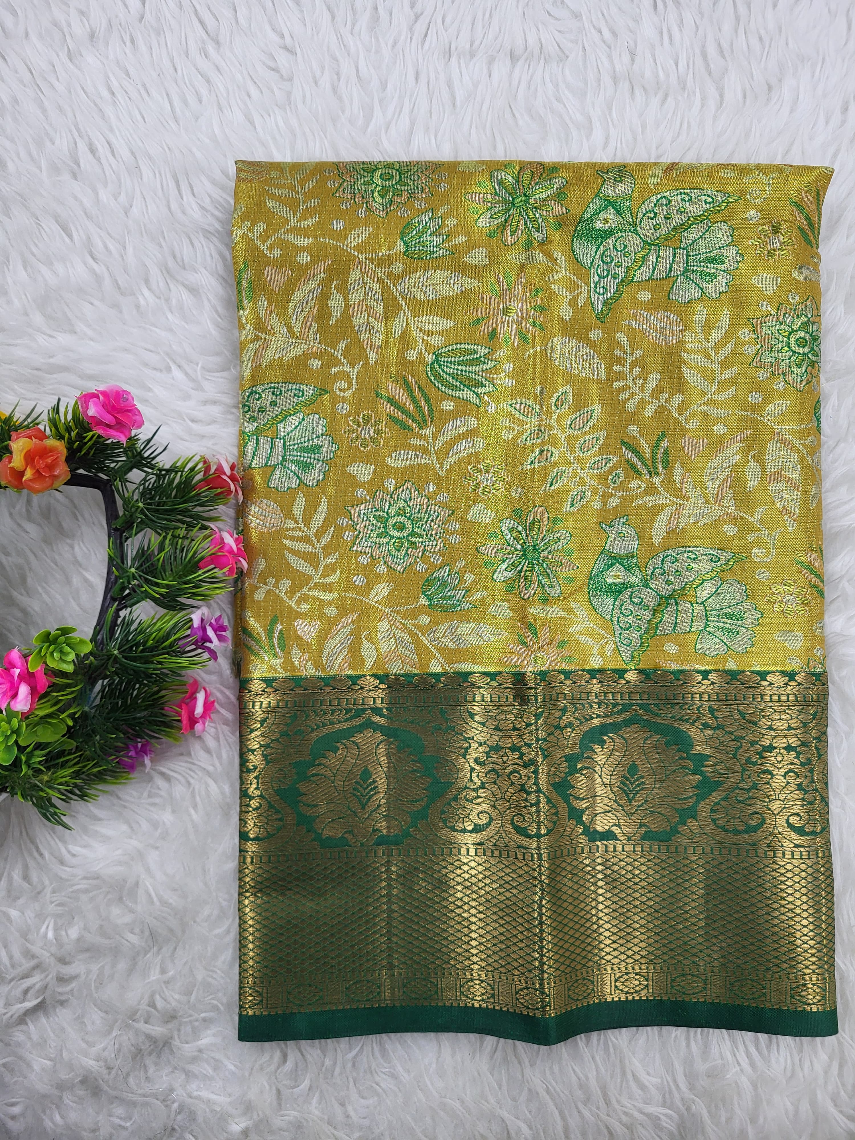 (0–1 Year) Lehenga – Unstitched (Blouse + Material)