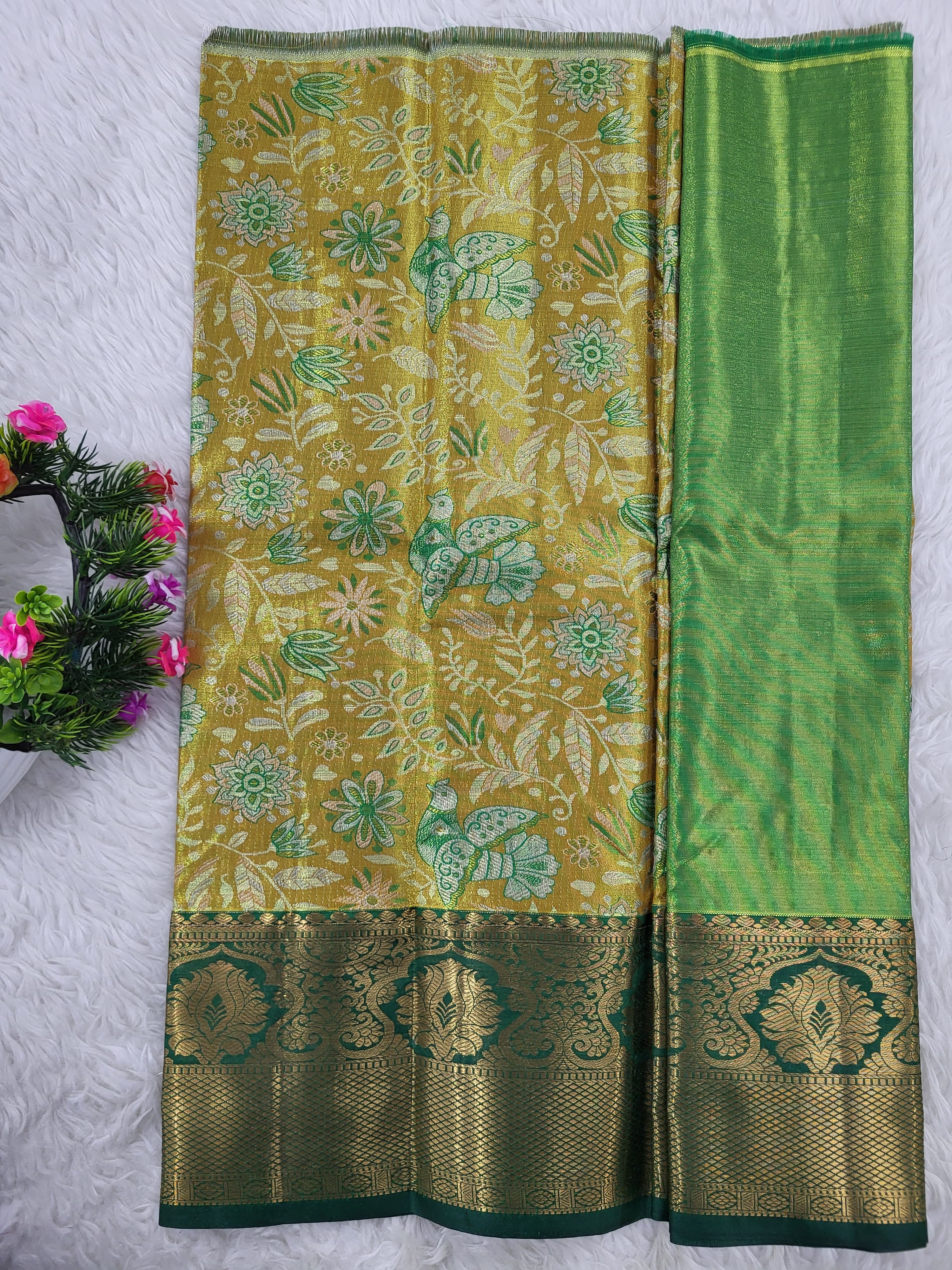 (0–1 Year) Lehenga – Unstitched (Blouse + Material)
