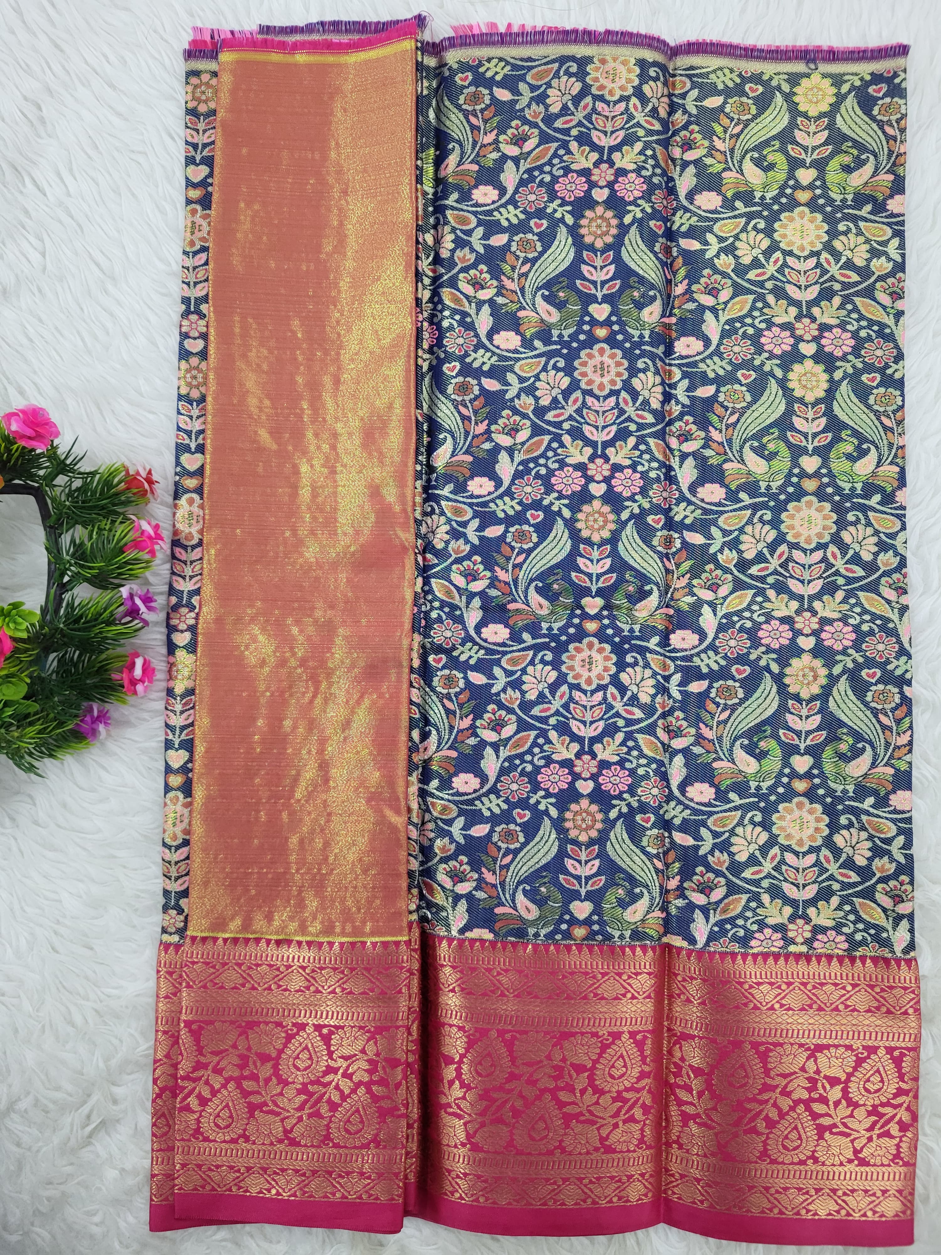 (0–1 Year) Lehenga – Unstitched (Blouse + Material)