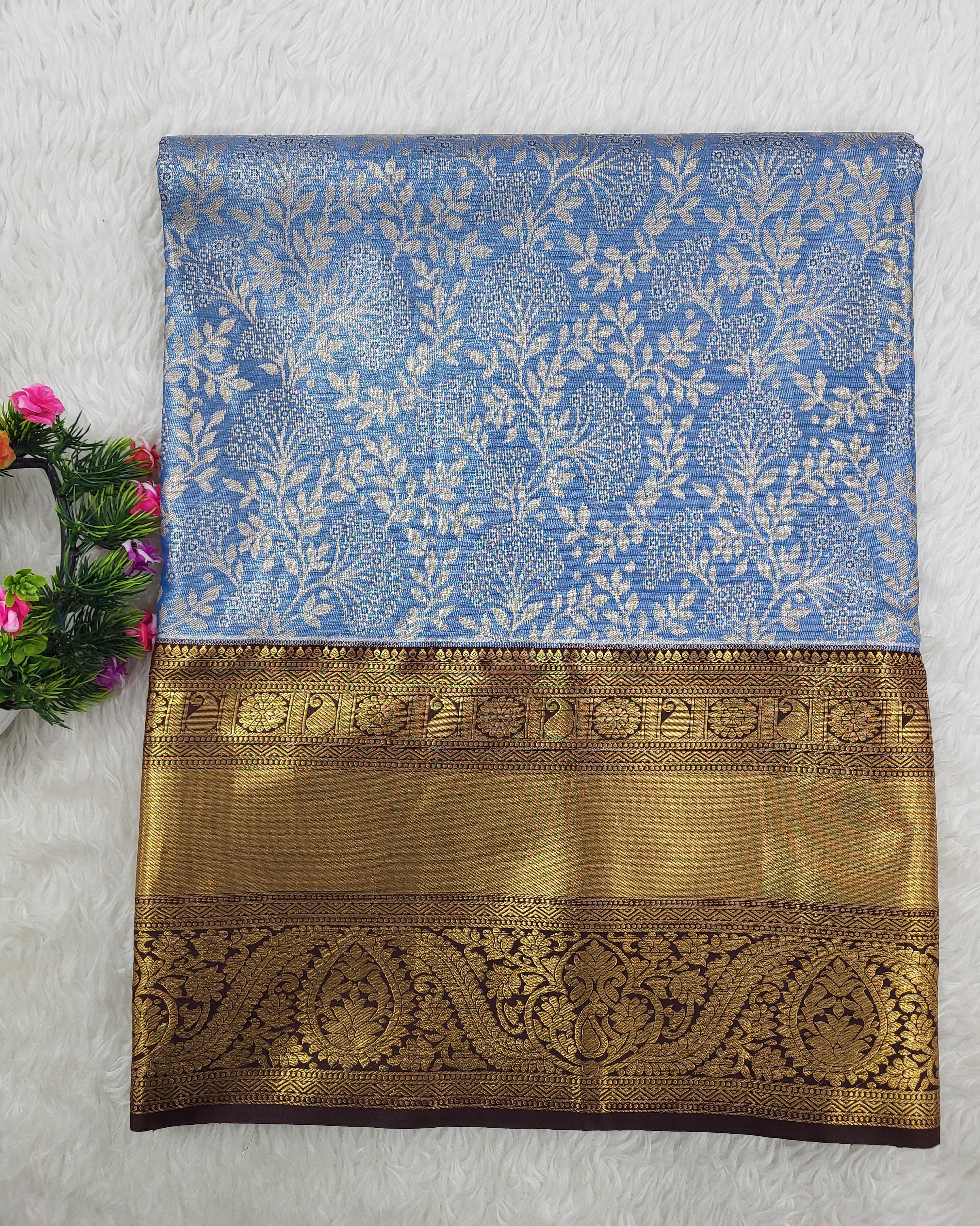 Semi kanchipattu Tissue Saree
