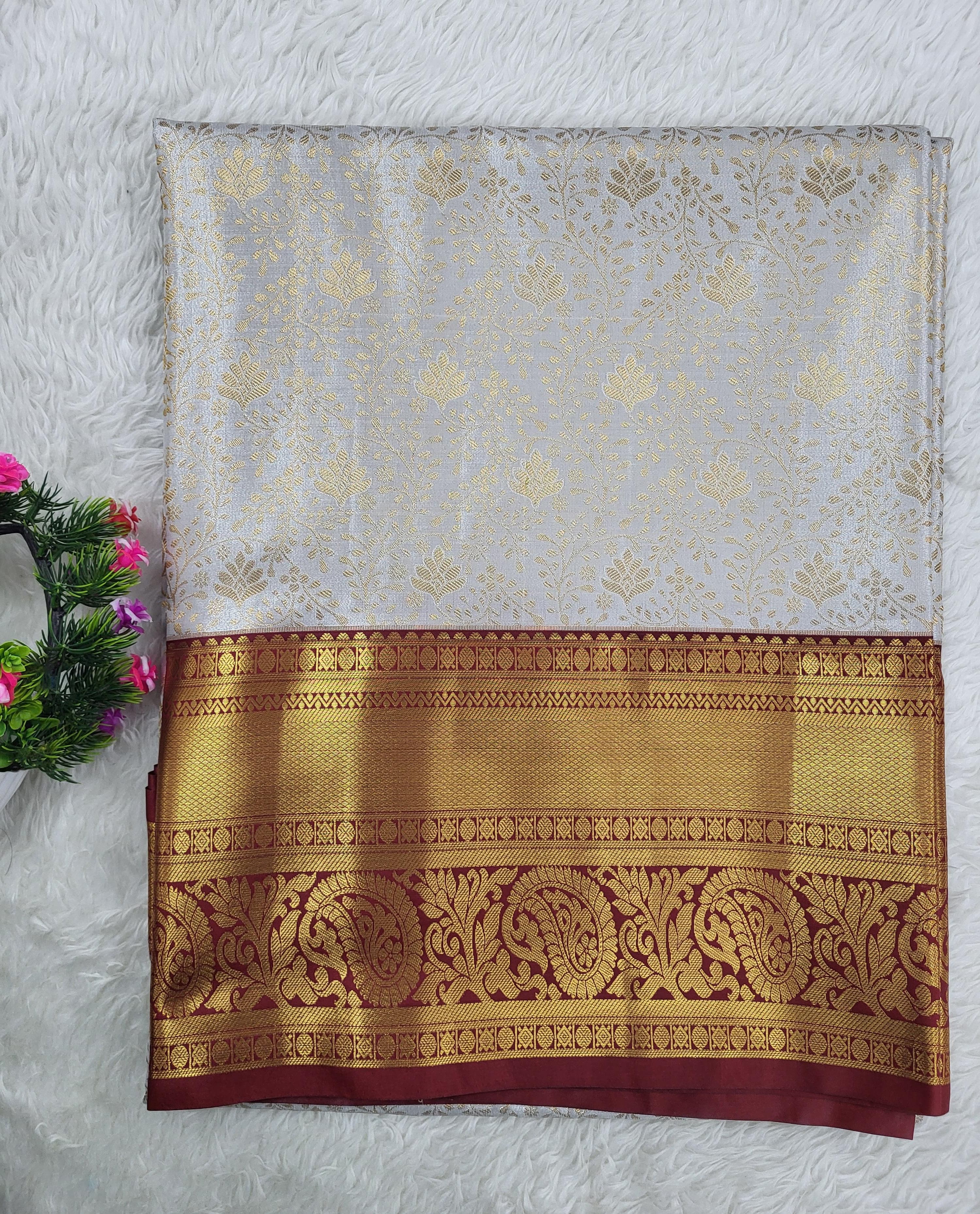 Semi kanchipattu Tissue Saree