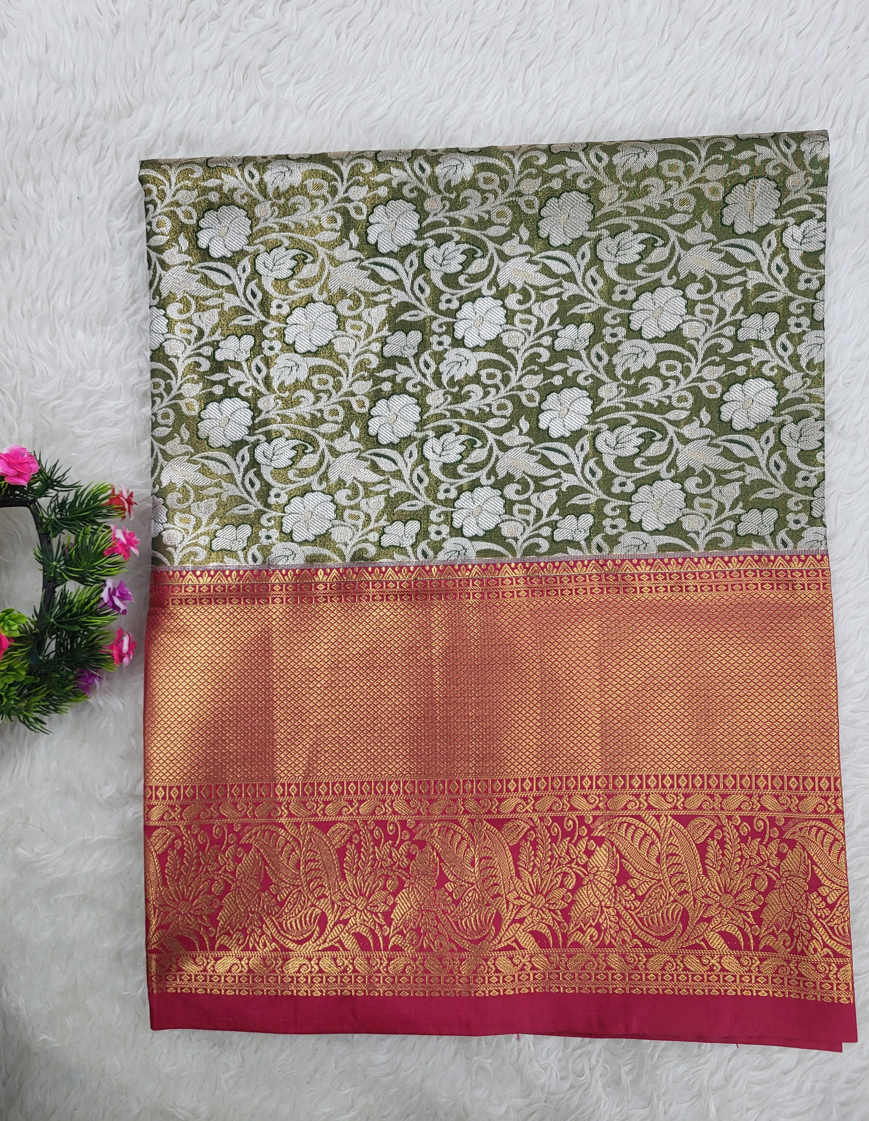 Semi kanchipattu Tissue Saree