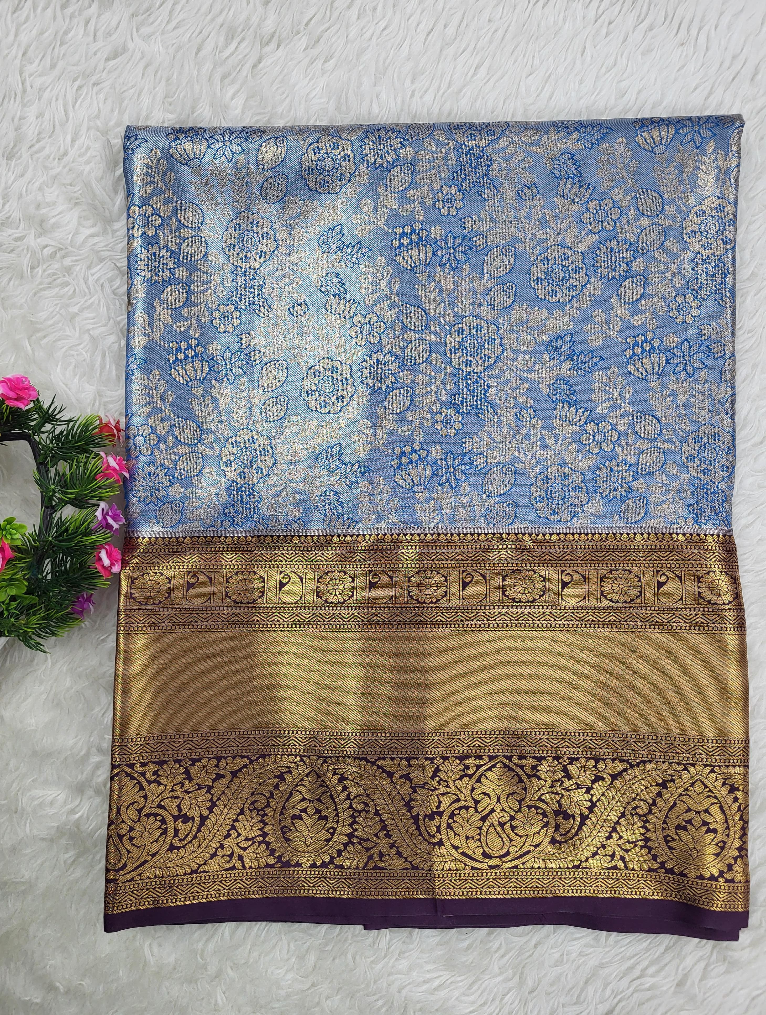 Semi kanchipattu Tissue Saree