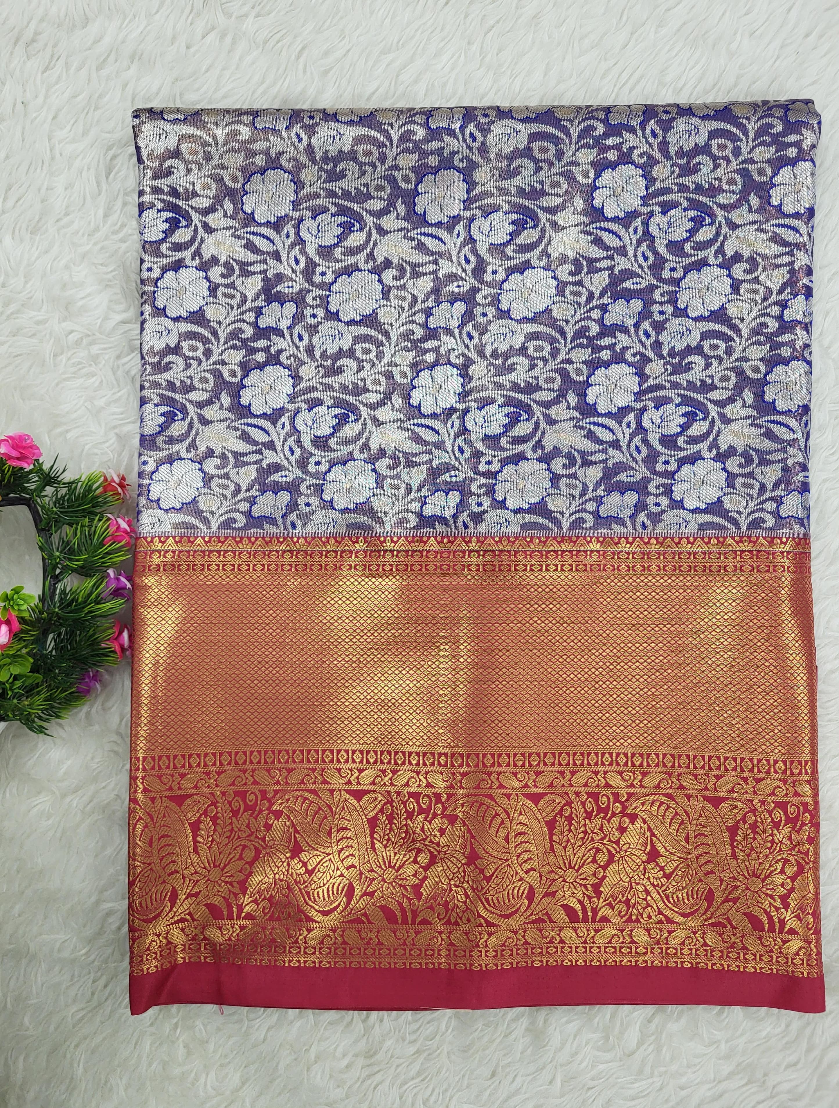 Semi kanchipattu Tissue Saree