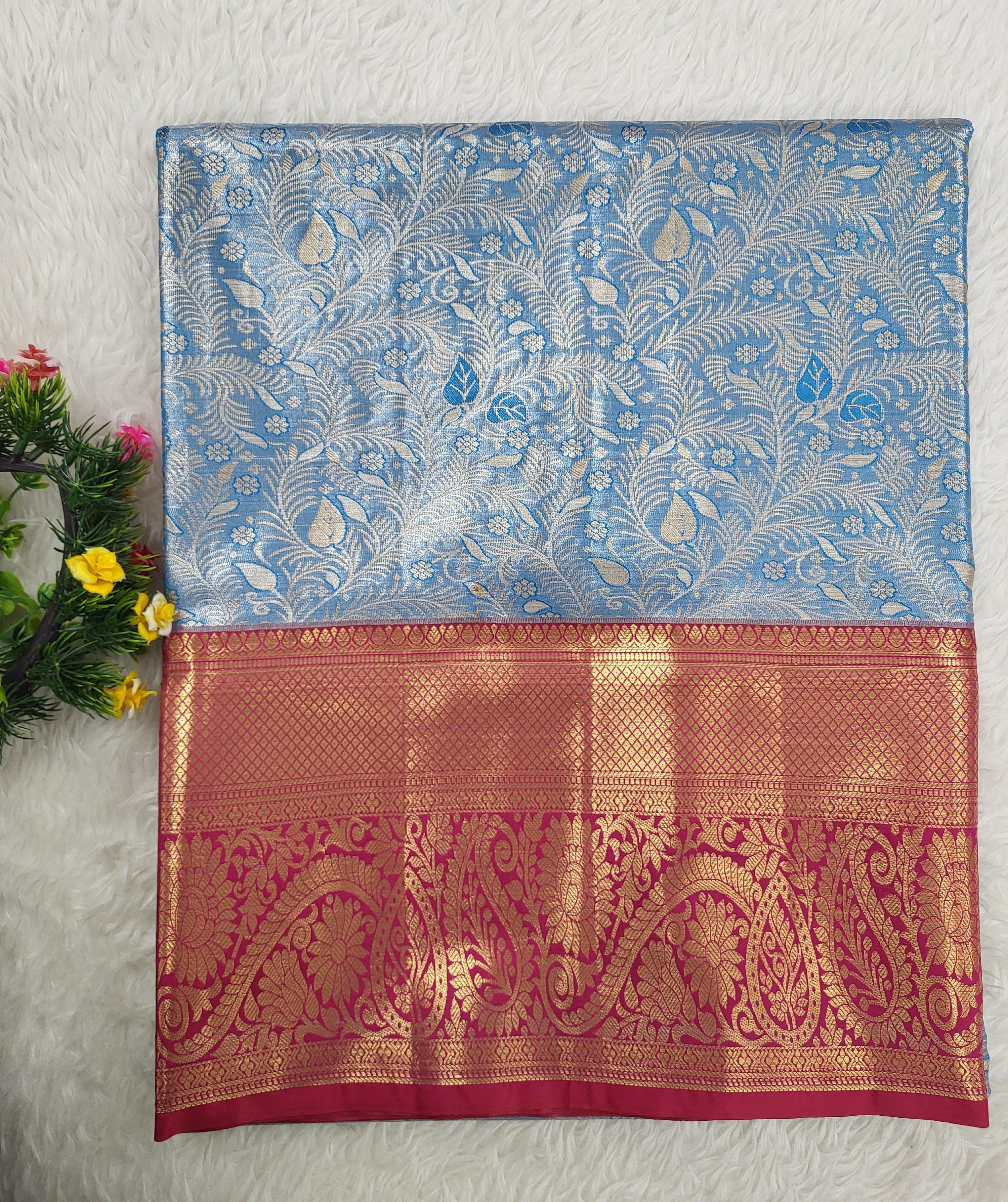 Semi kanchipattu Tissue Saree