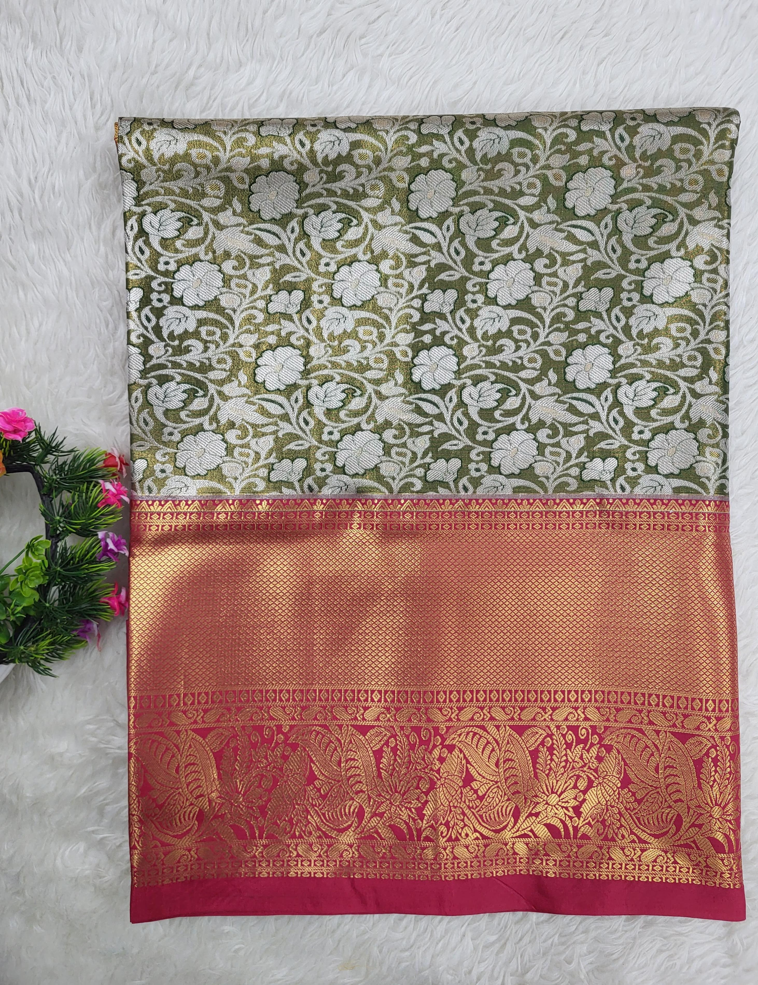 Semi kanchipattu Tissue Saree