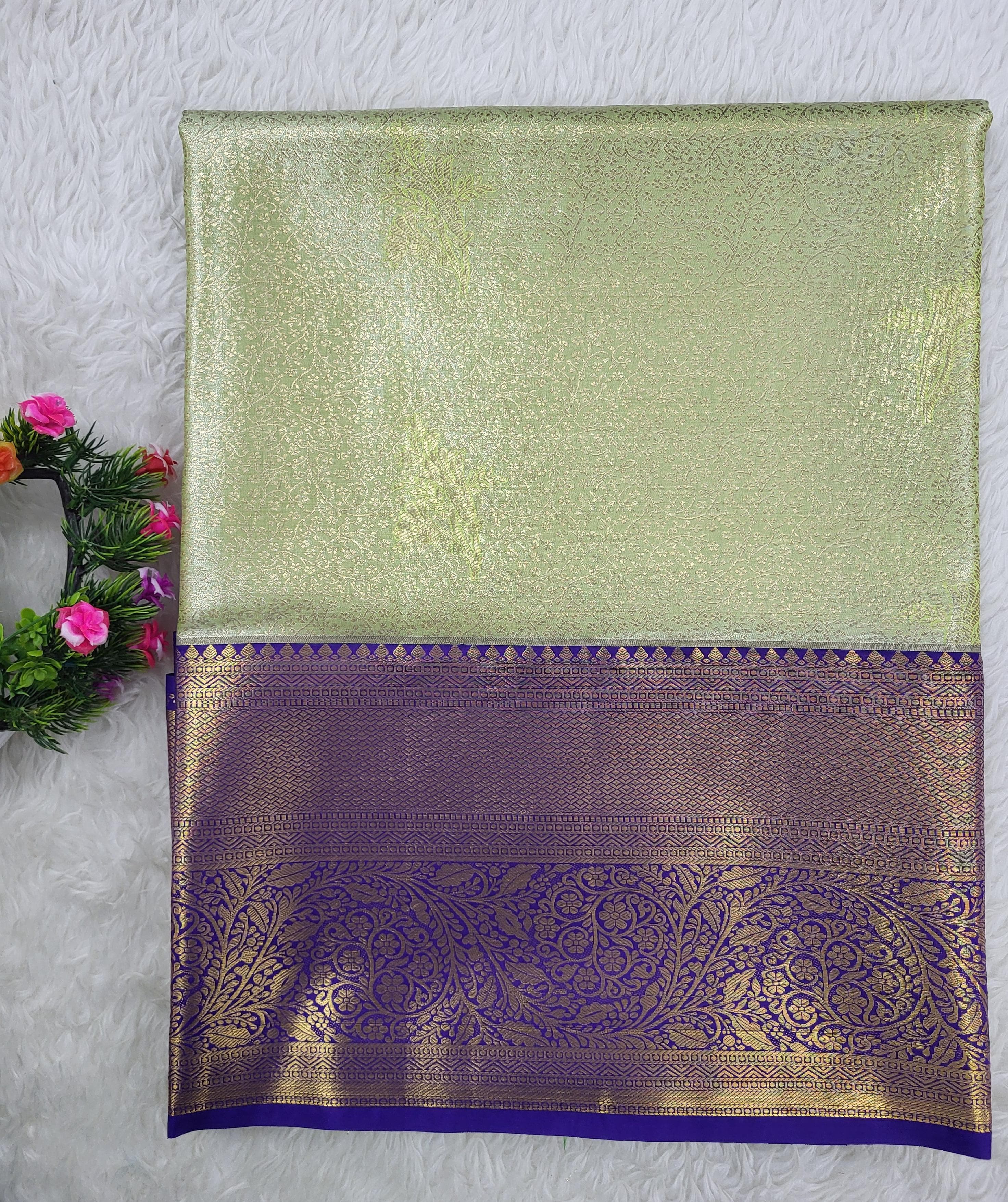 Semi kanchipattu Tissue Saree