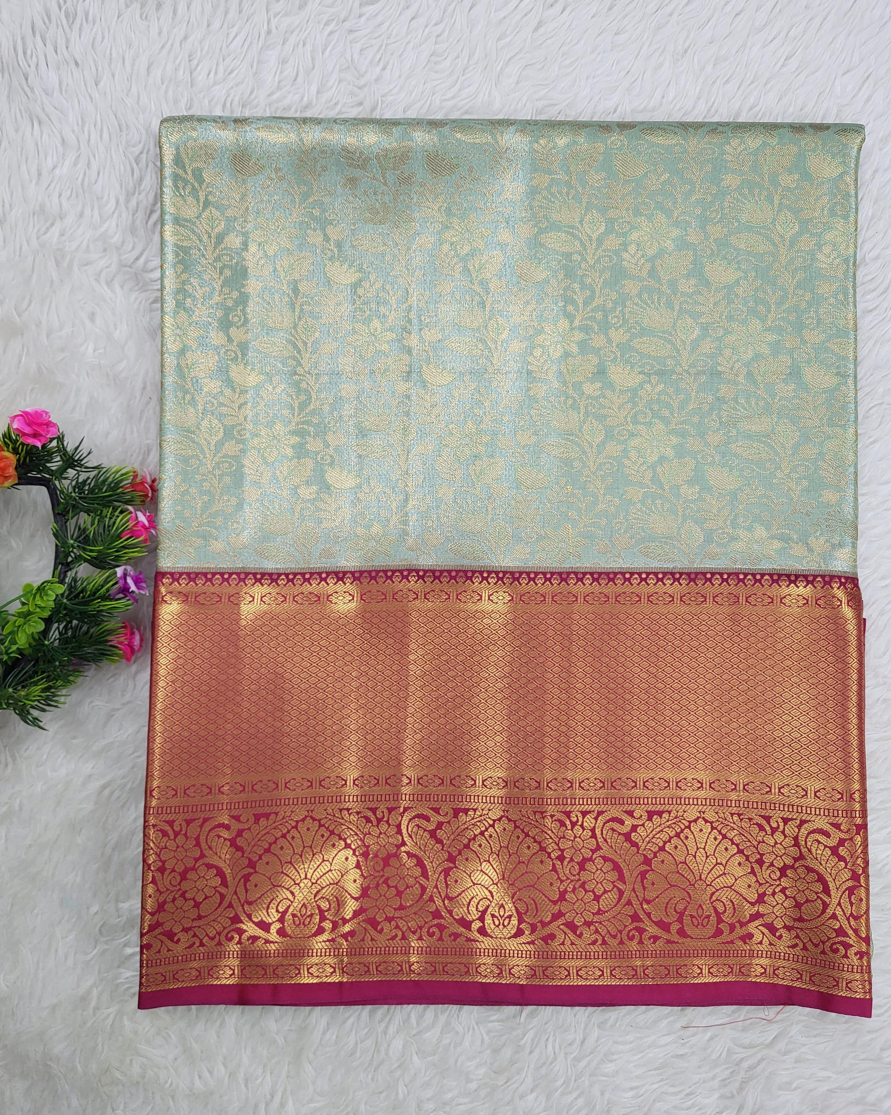 Semi kanchipattu Tissue Saree