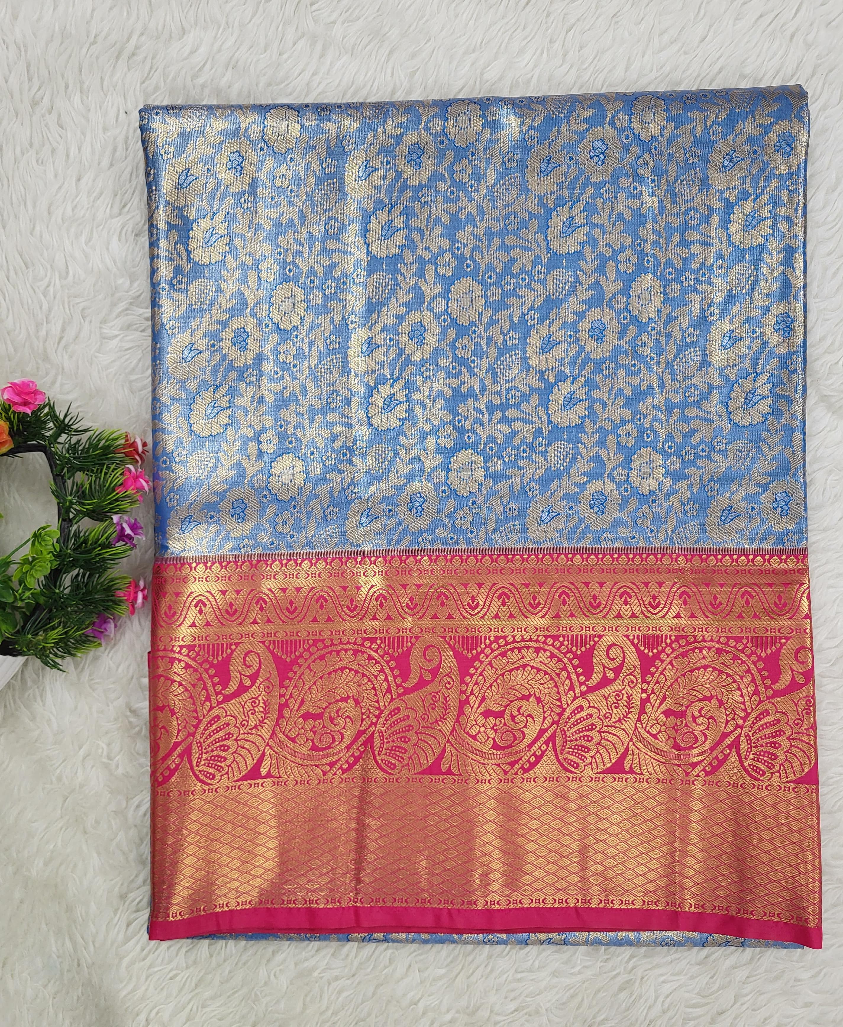 Semi kanchipattu Tissue Saree