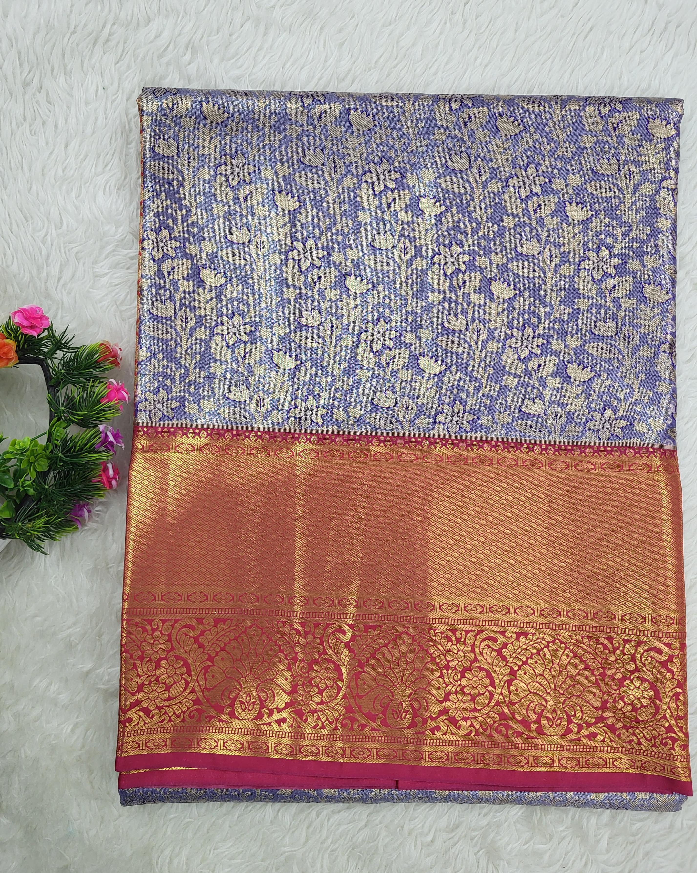 Semi kanchipattu Tissue Saree