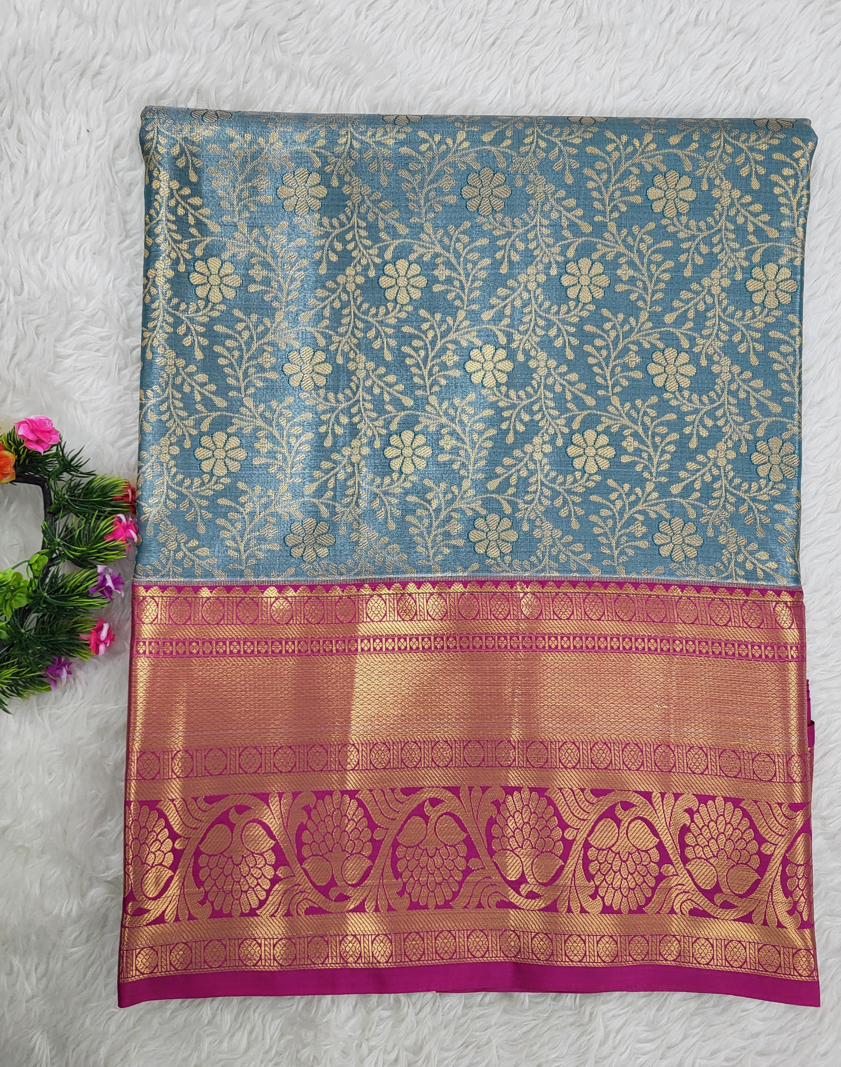 Semi kanchipattu Tissue Saree