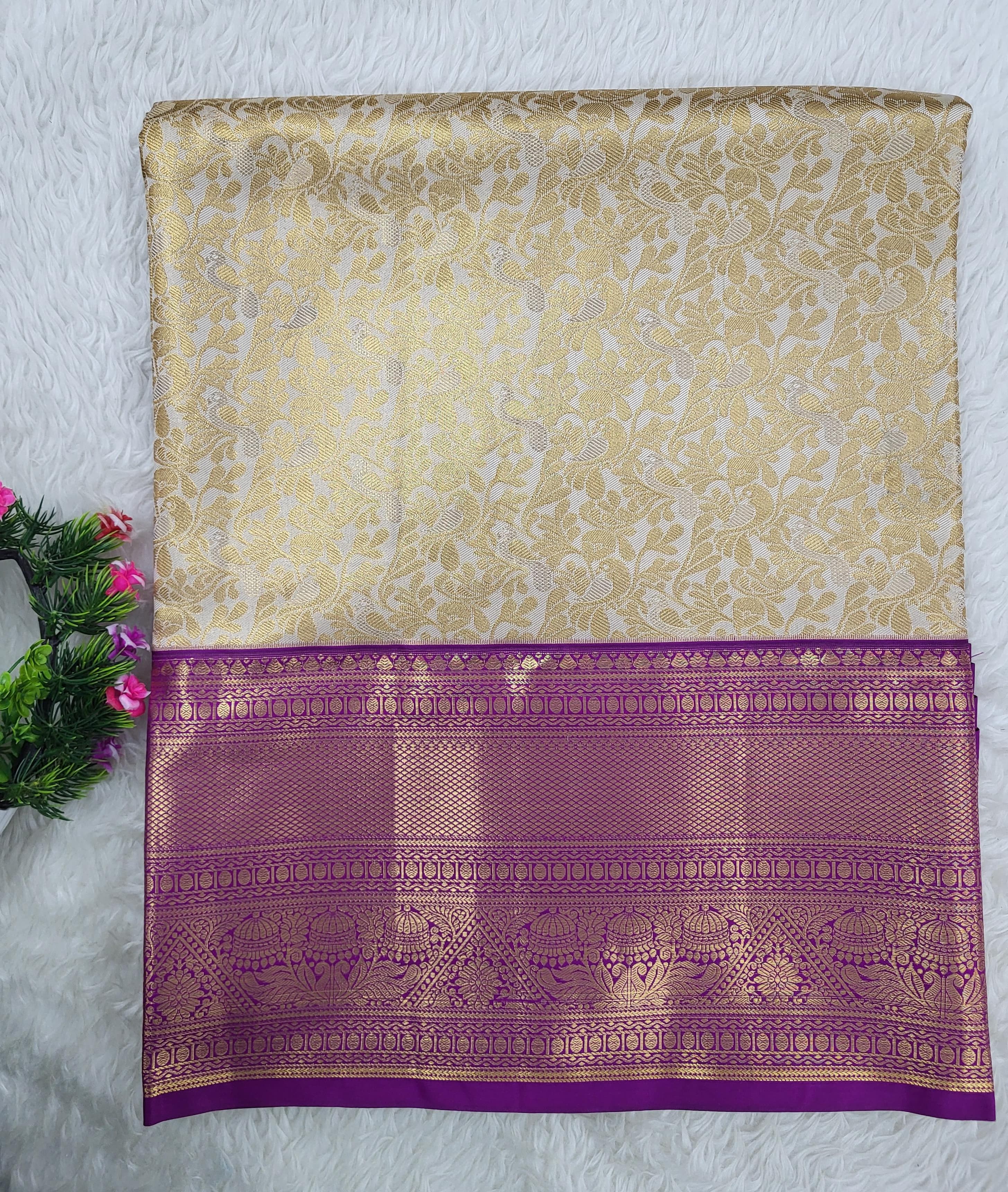 Semi kanchipattu Tissue Saree