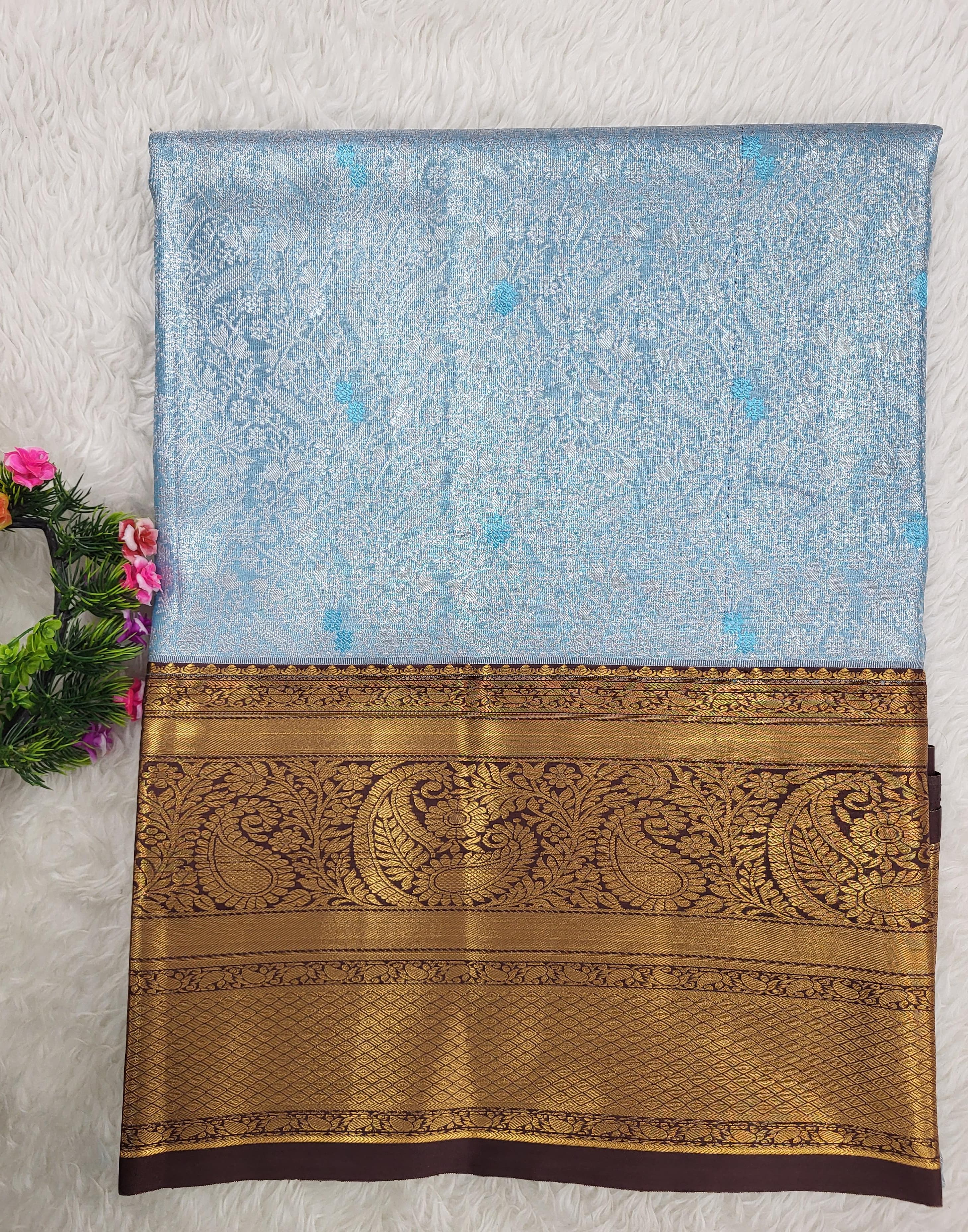 Semi kanchipattu Tissue Saree