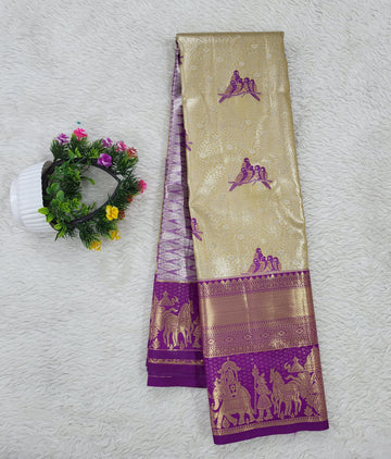 Semi kanchipattu Tissue Saree