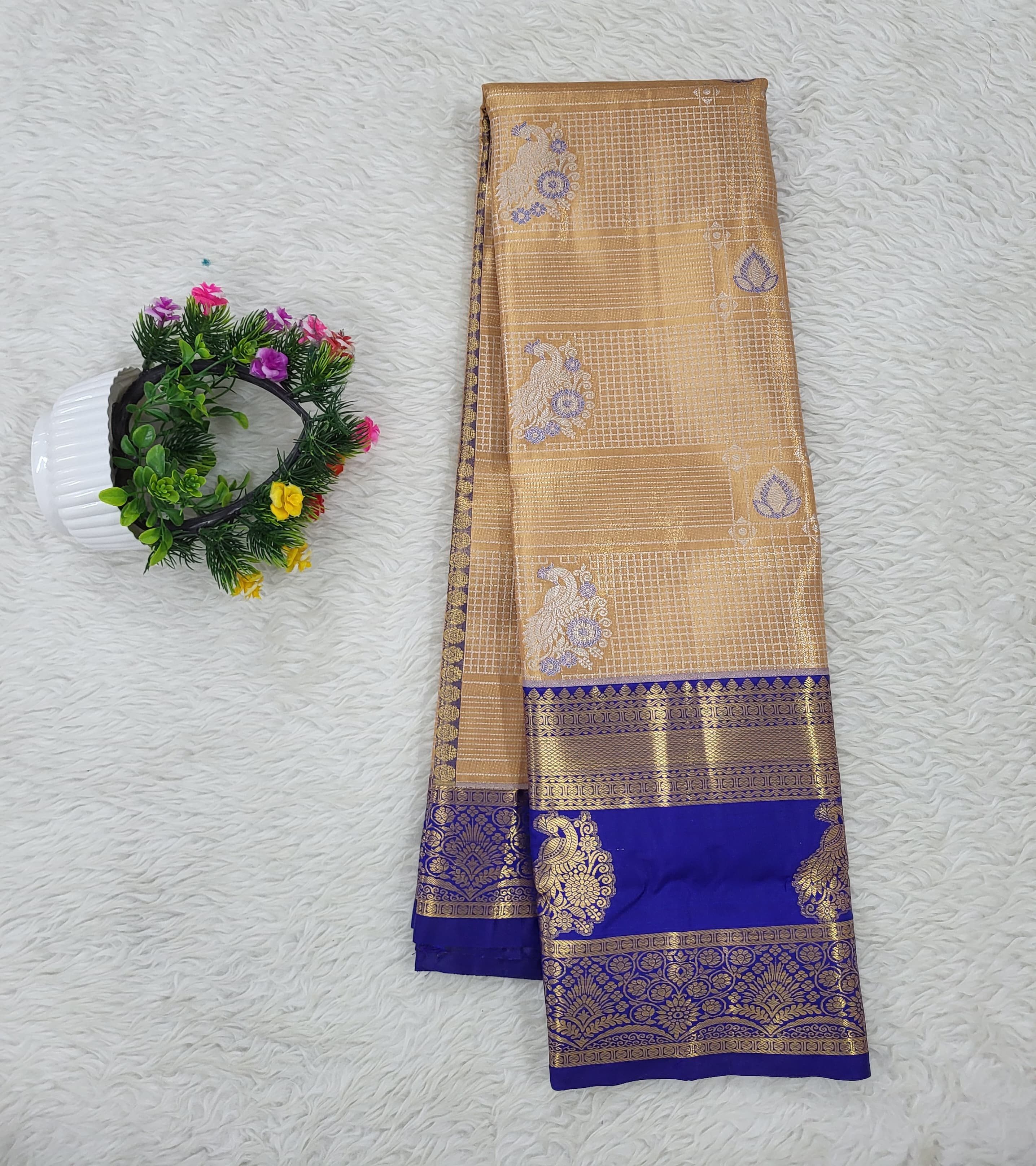 Semi kanchipattu Tissue Saree
