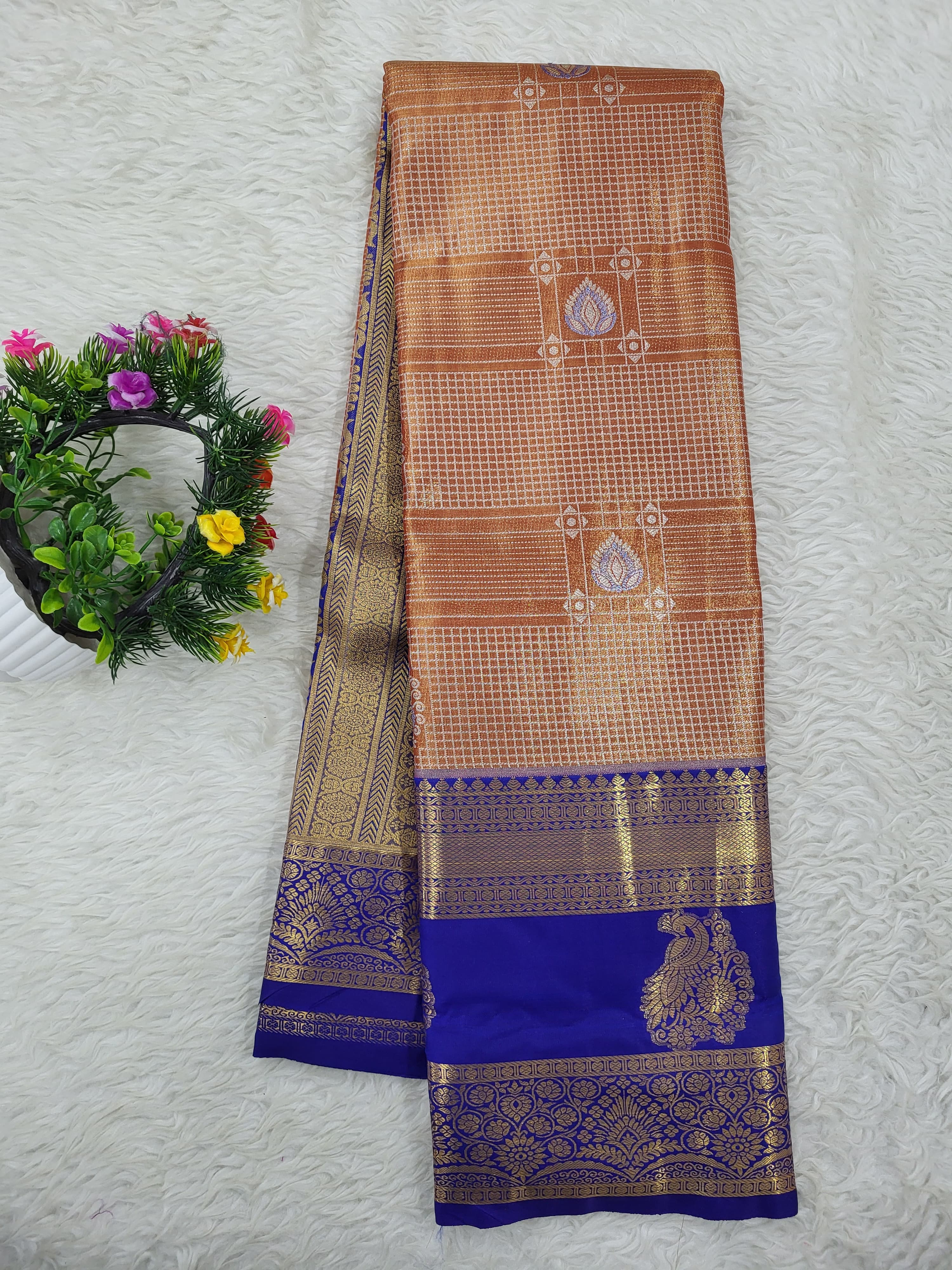 Semi kanchipattu Tissue Saree