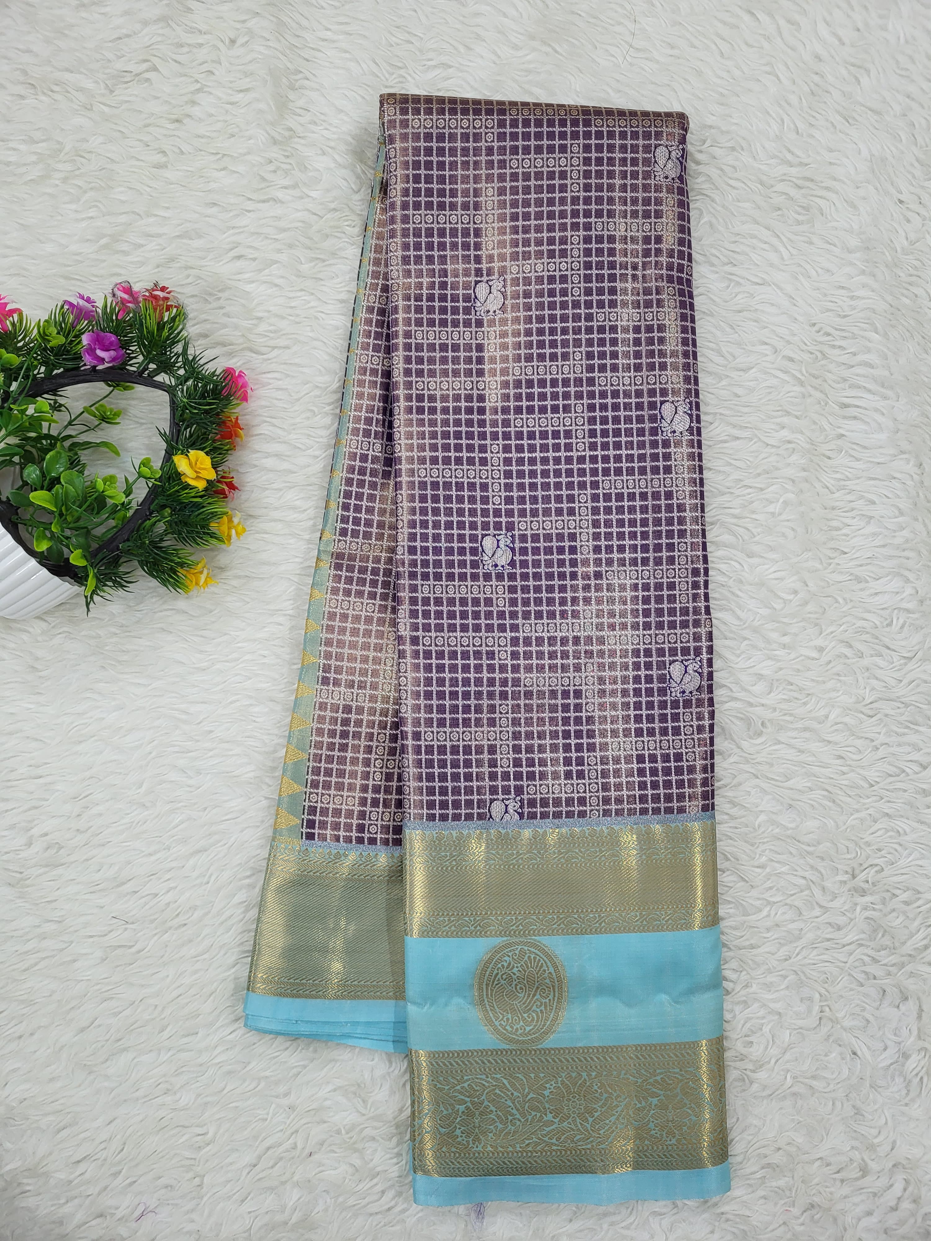 Semi kanchipattu Tissue Saree