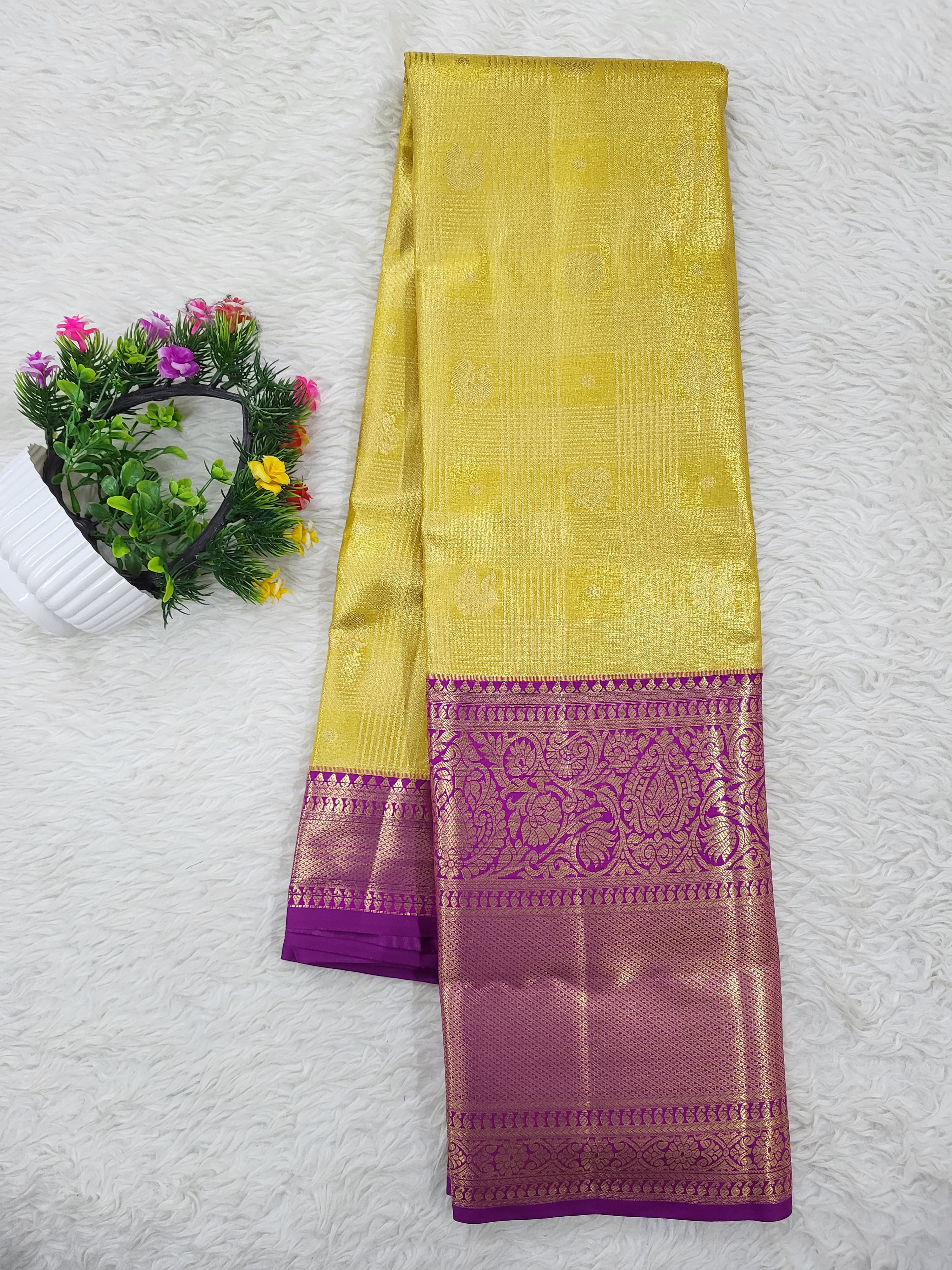 Semi kanchipattu Tissue Saree