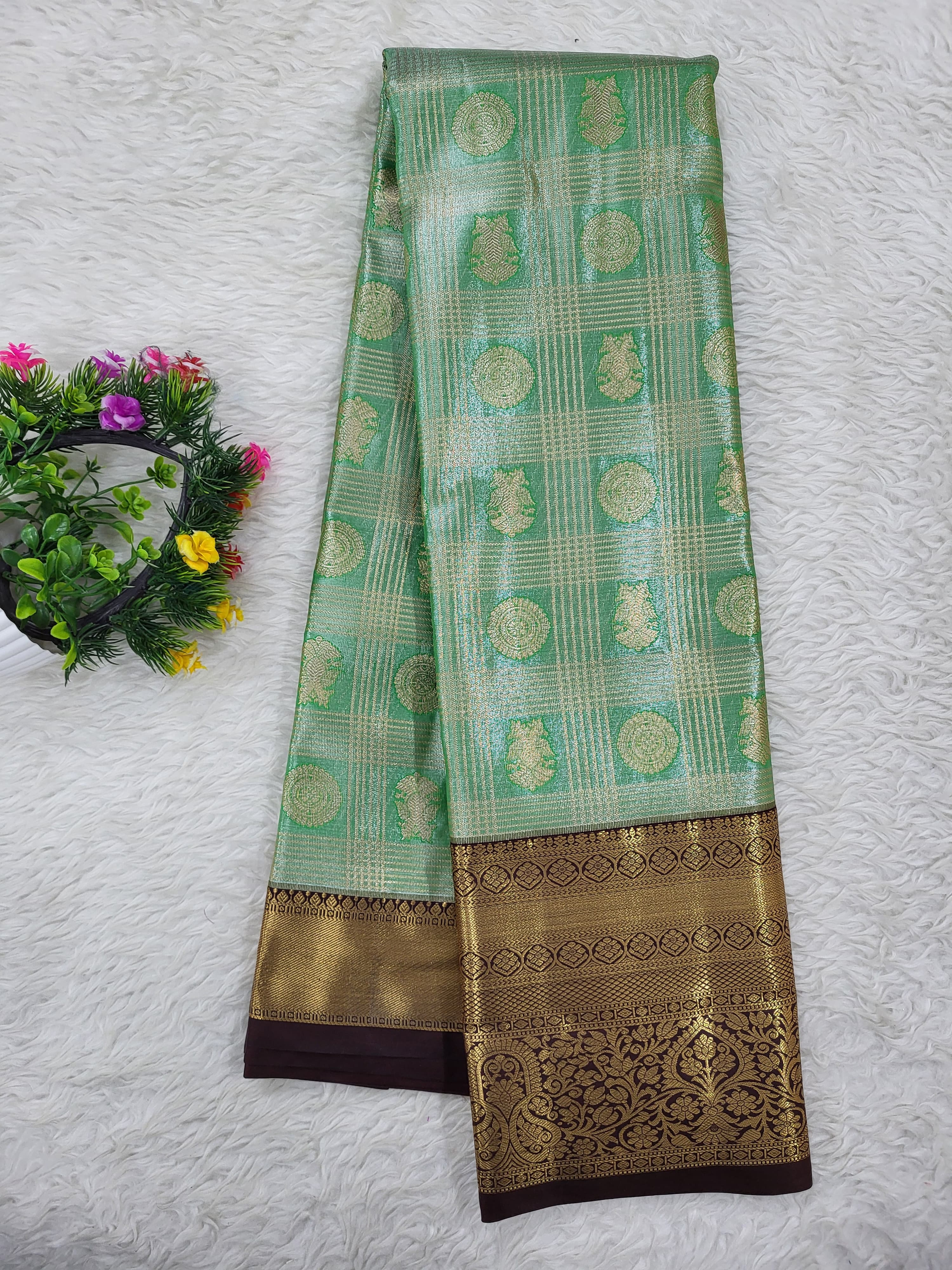 Semi kanchipattu Tissue Saree