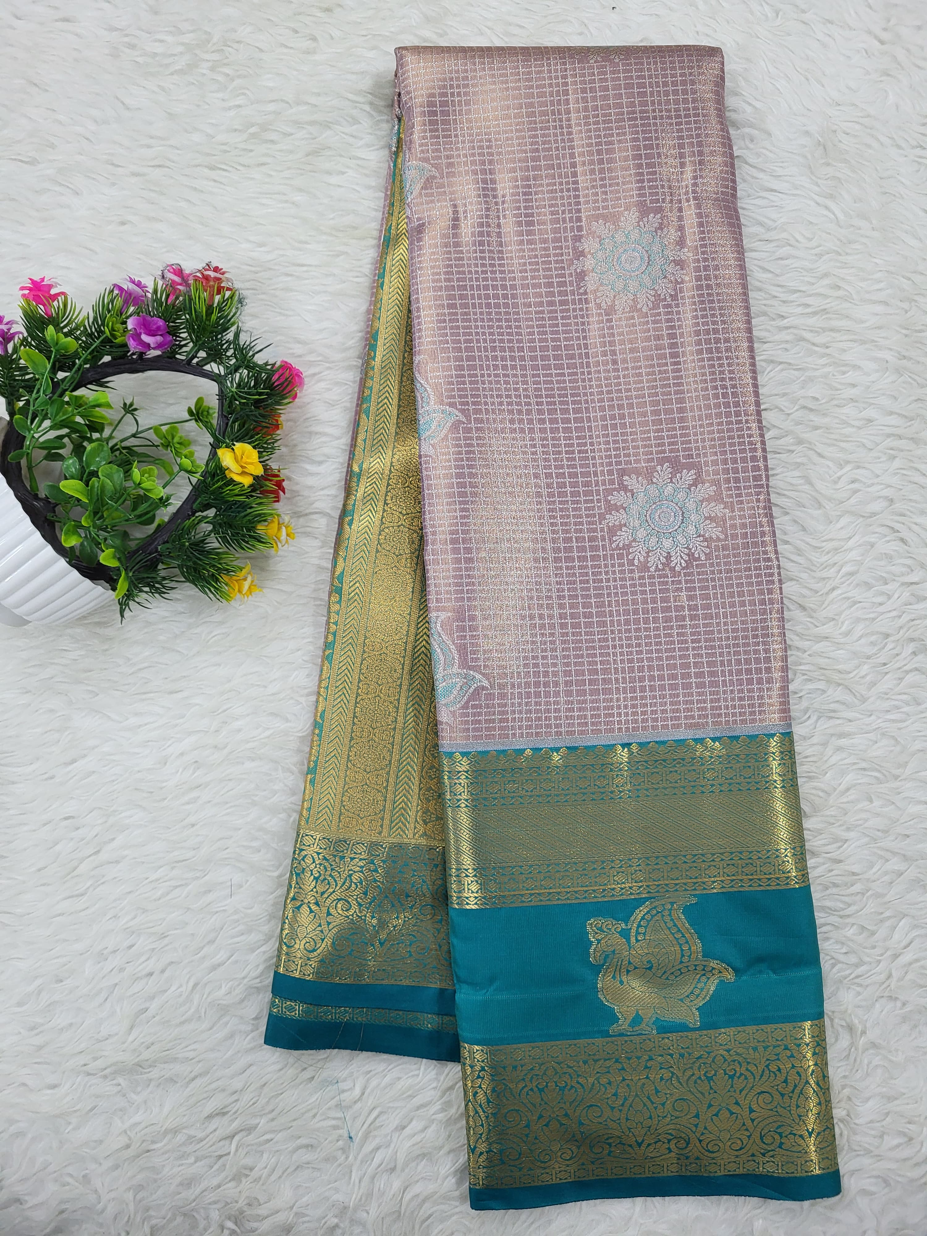 Semi kanchipattu Tissue Saree