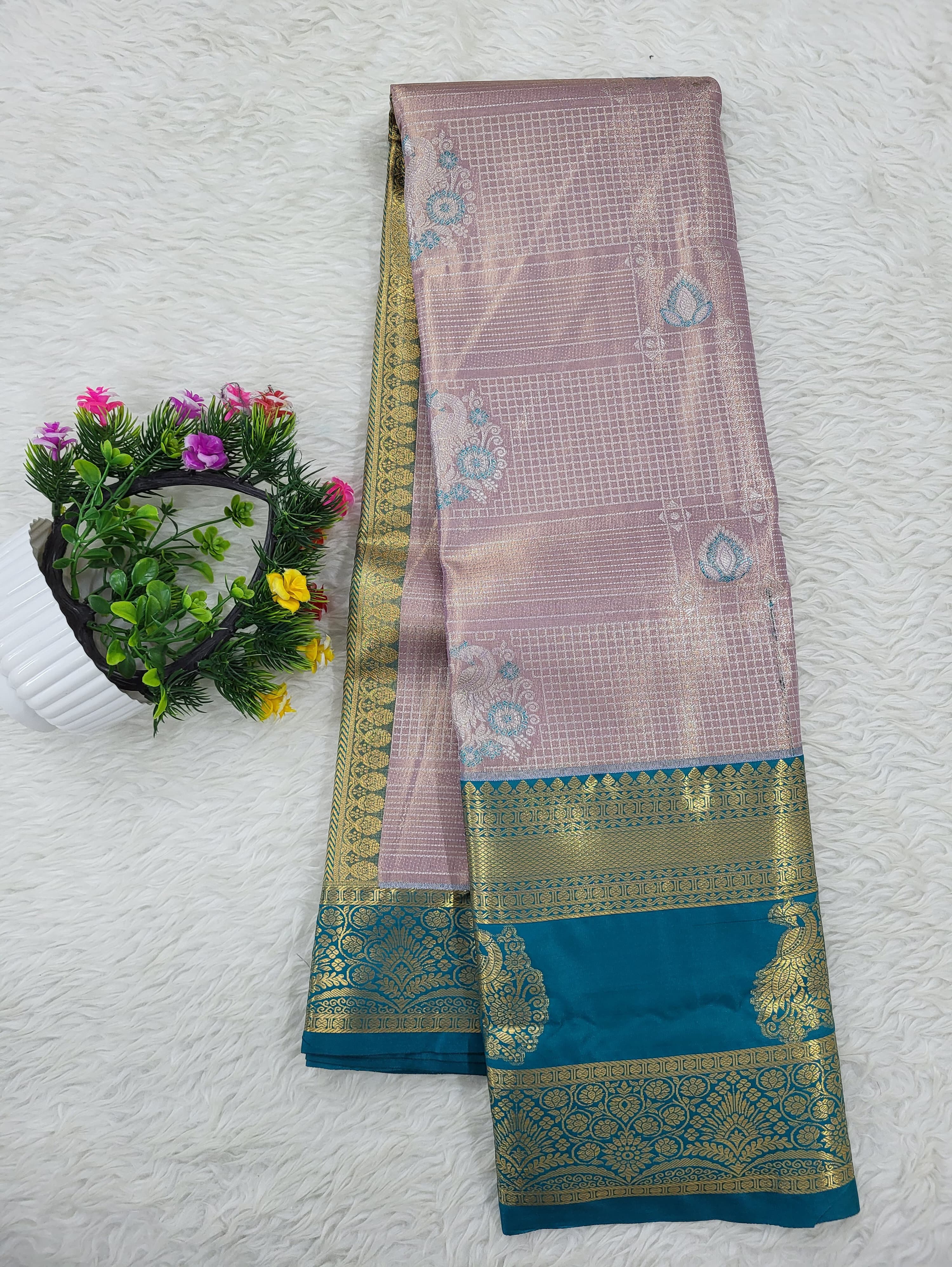Semi kanchipattu Tissue Saree